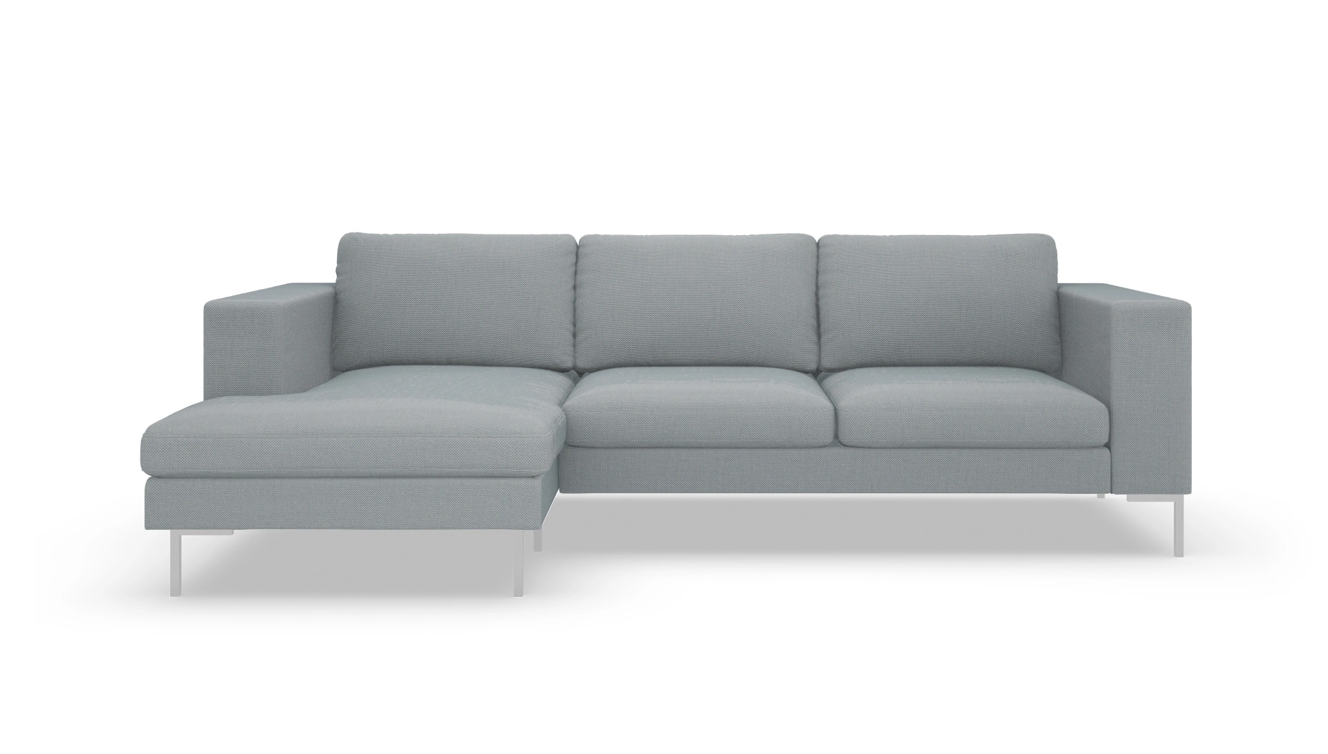 Ansicht des Produktes Paludan Sofa mit Rec links in Stoff blau