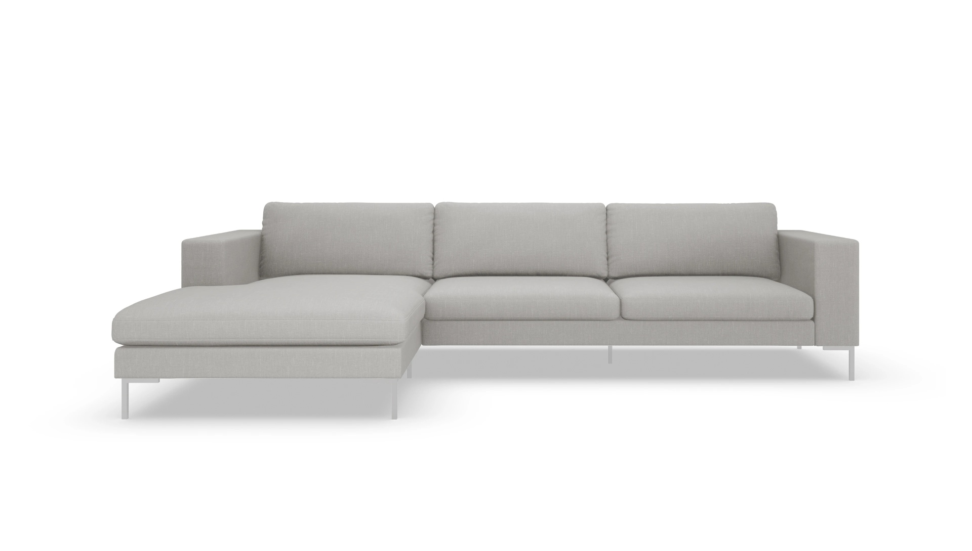 Designer-Couch Paludan Ansicht des Produktes Paludan Sofa mit Rec links in Stoff grau