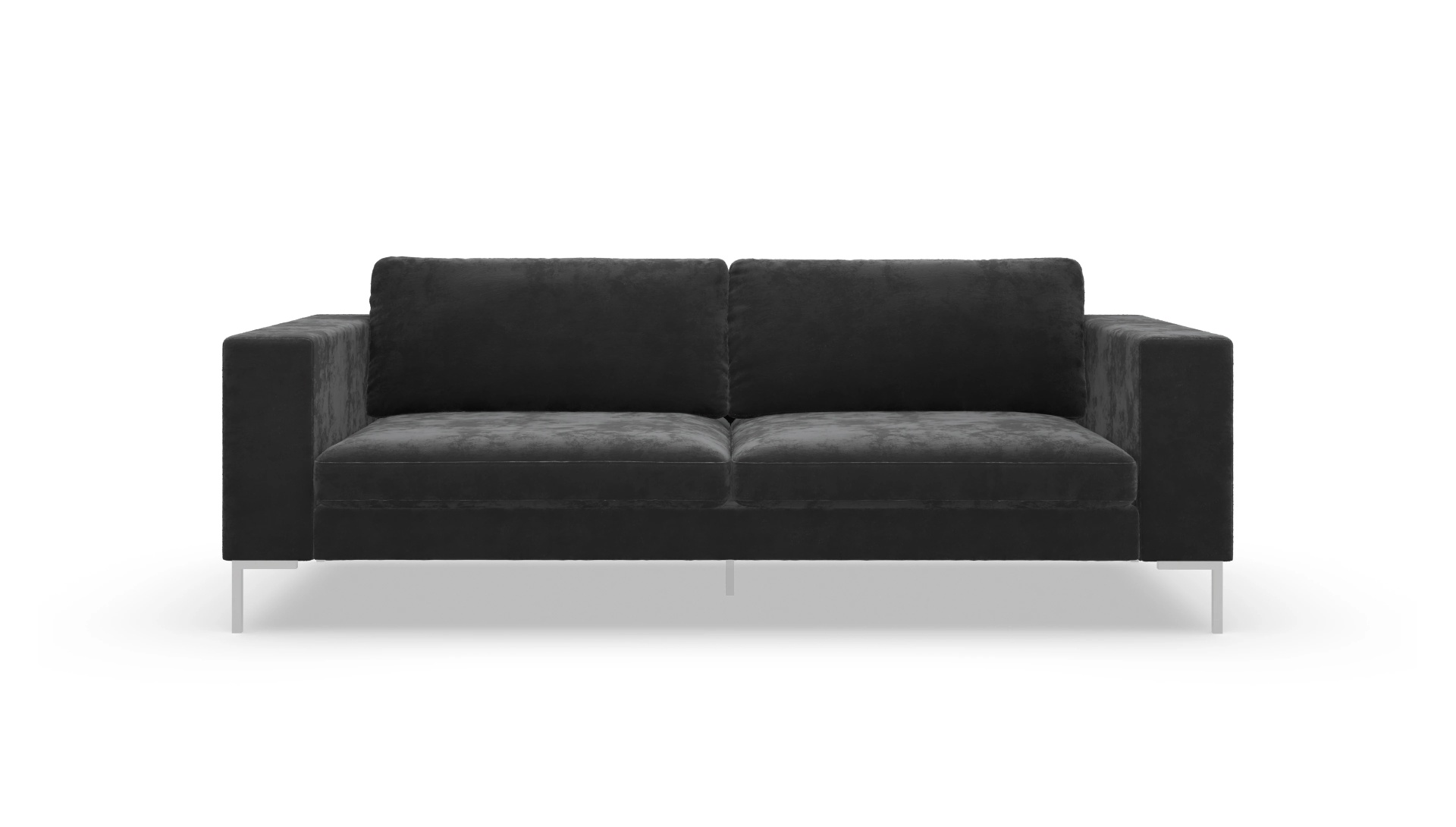 Designer-Couch Paludan Ansicht des Produktes Paludan 3-Sitzer in Samt schwarz