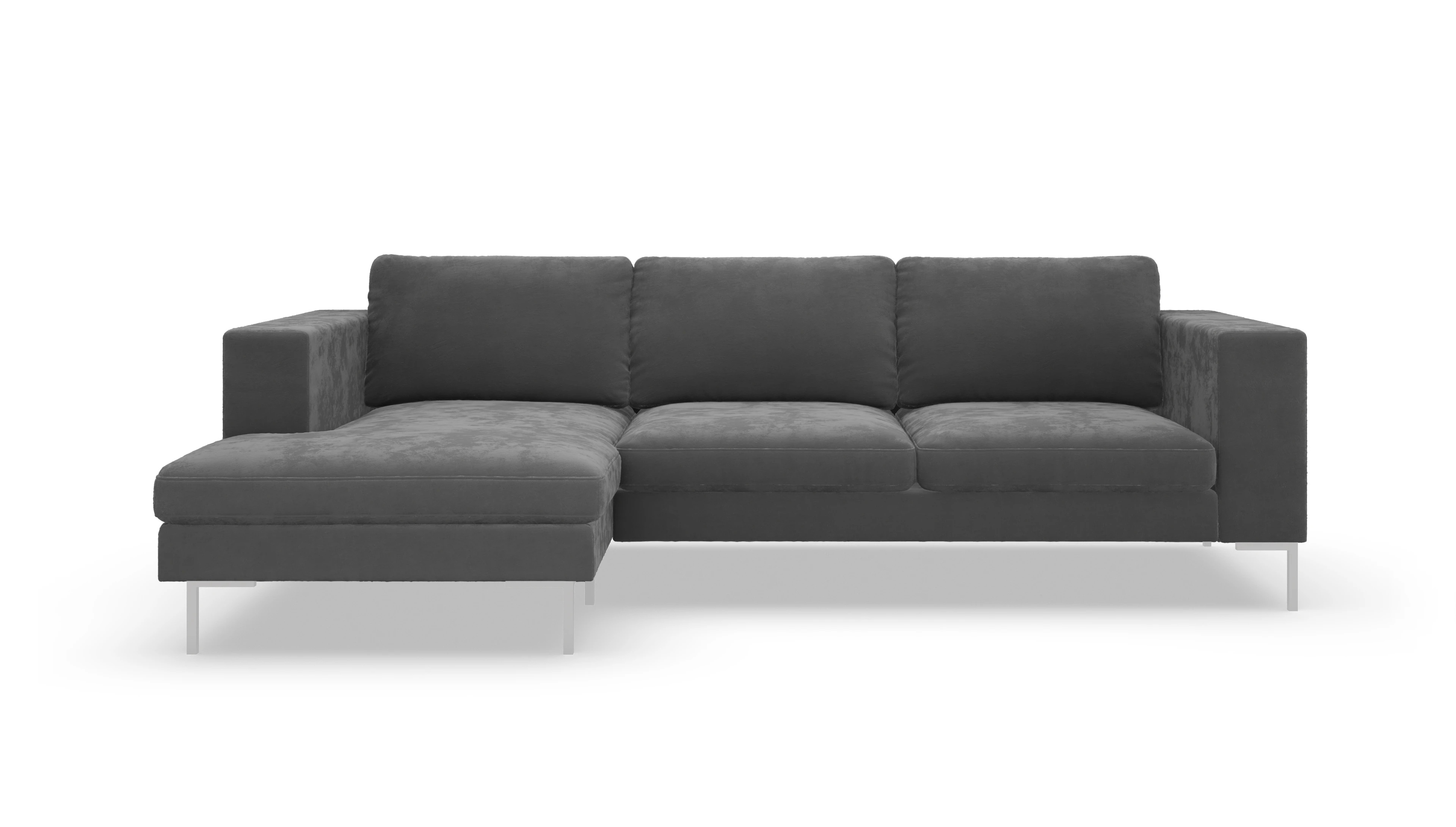 Design Stoffsofa Paludan Samt grau