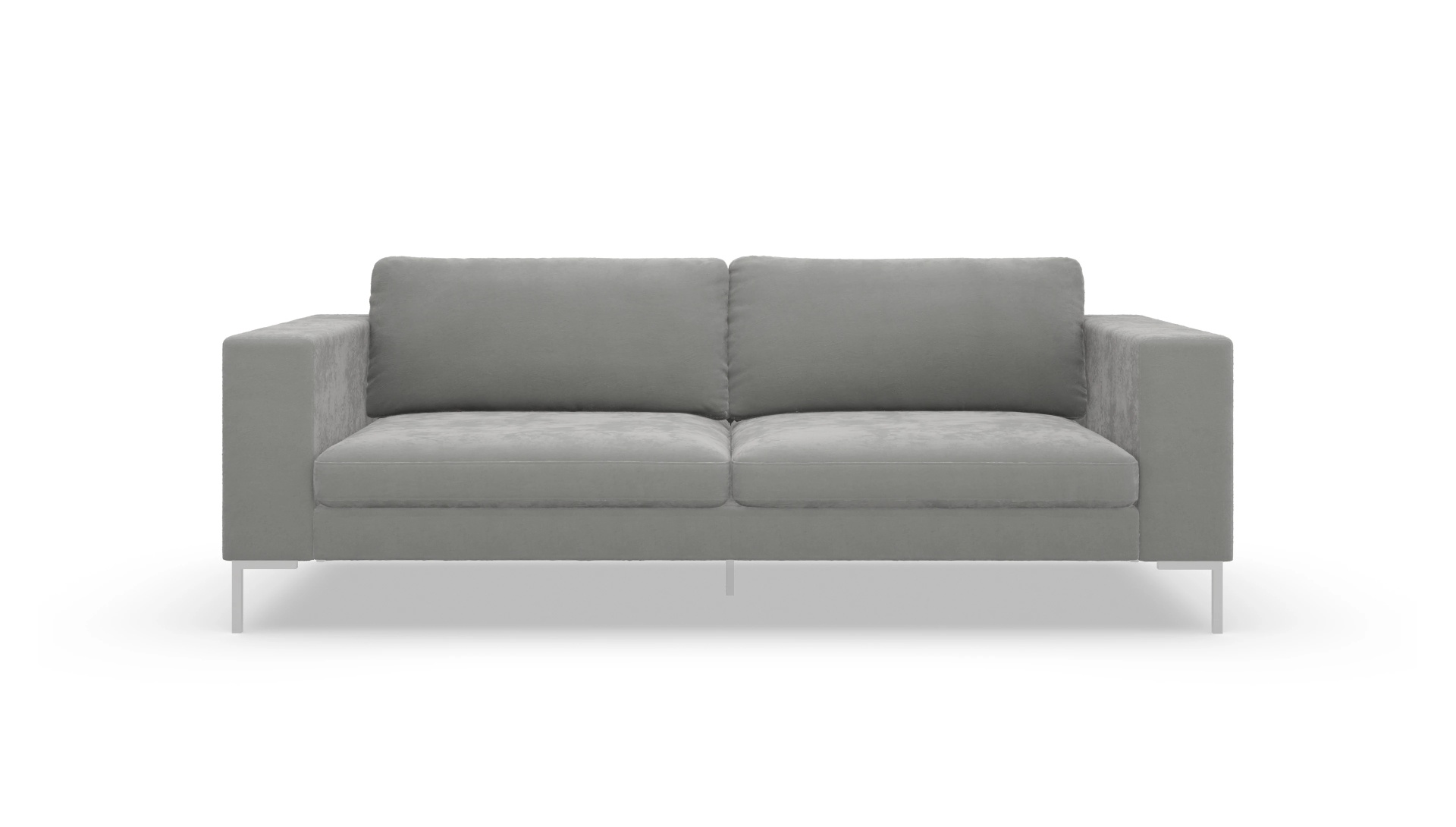 Designer-Couch Paludan Ansicht des Produktes Paludan 3-Sitzer in Samt grau