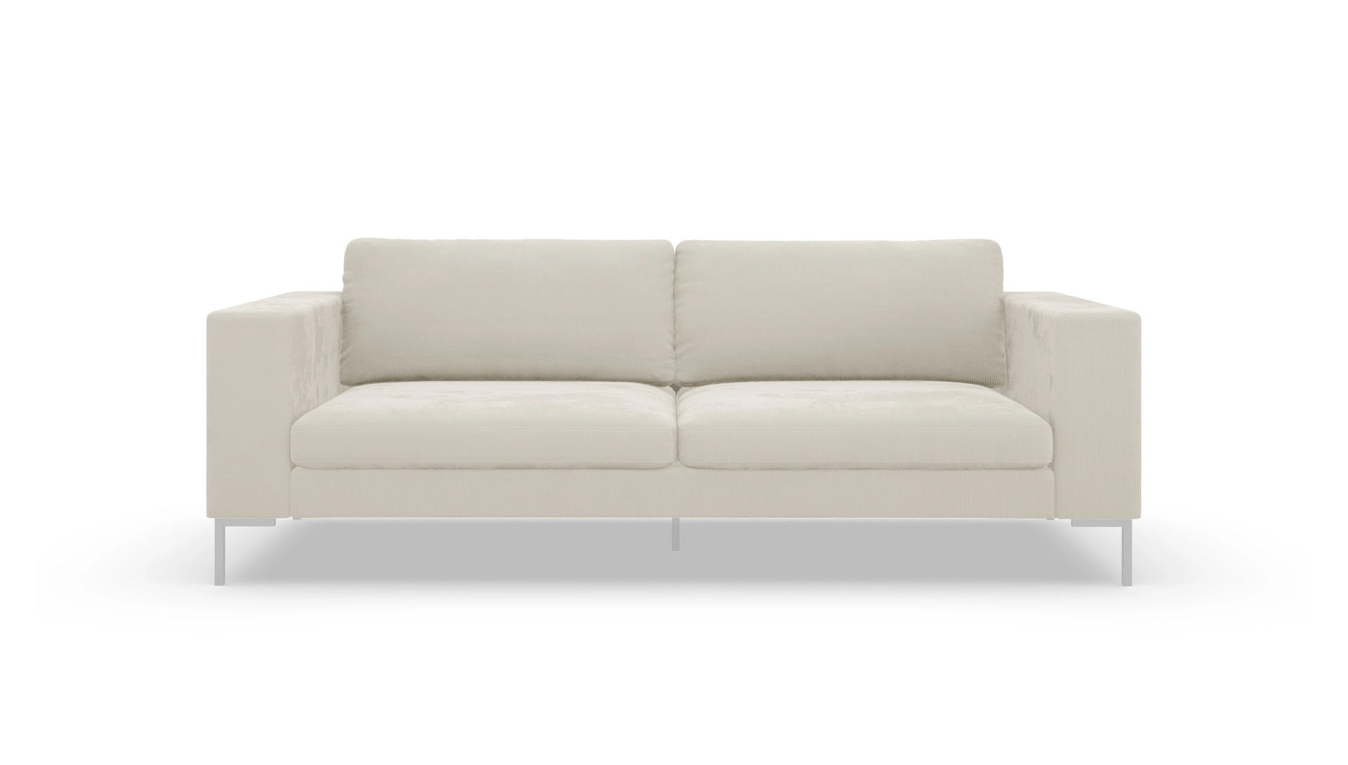Designer-Couch Paludan Ansicht des Produktes Paludan 3-Sitzer in Cord weiß