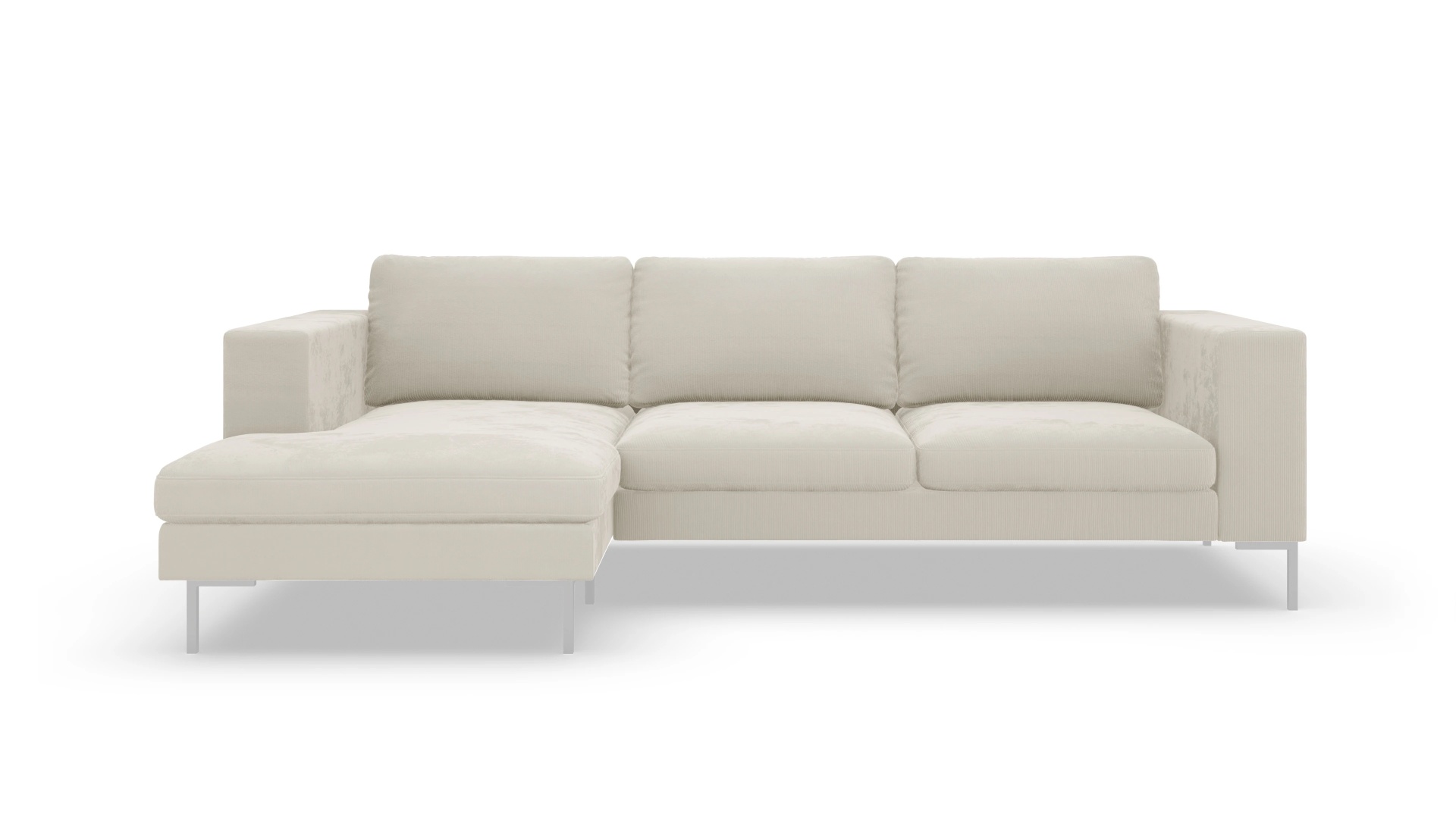 Ansicht des Produktes Paludan Sofa mit Rec links in Cord weiß