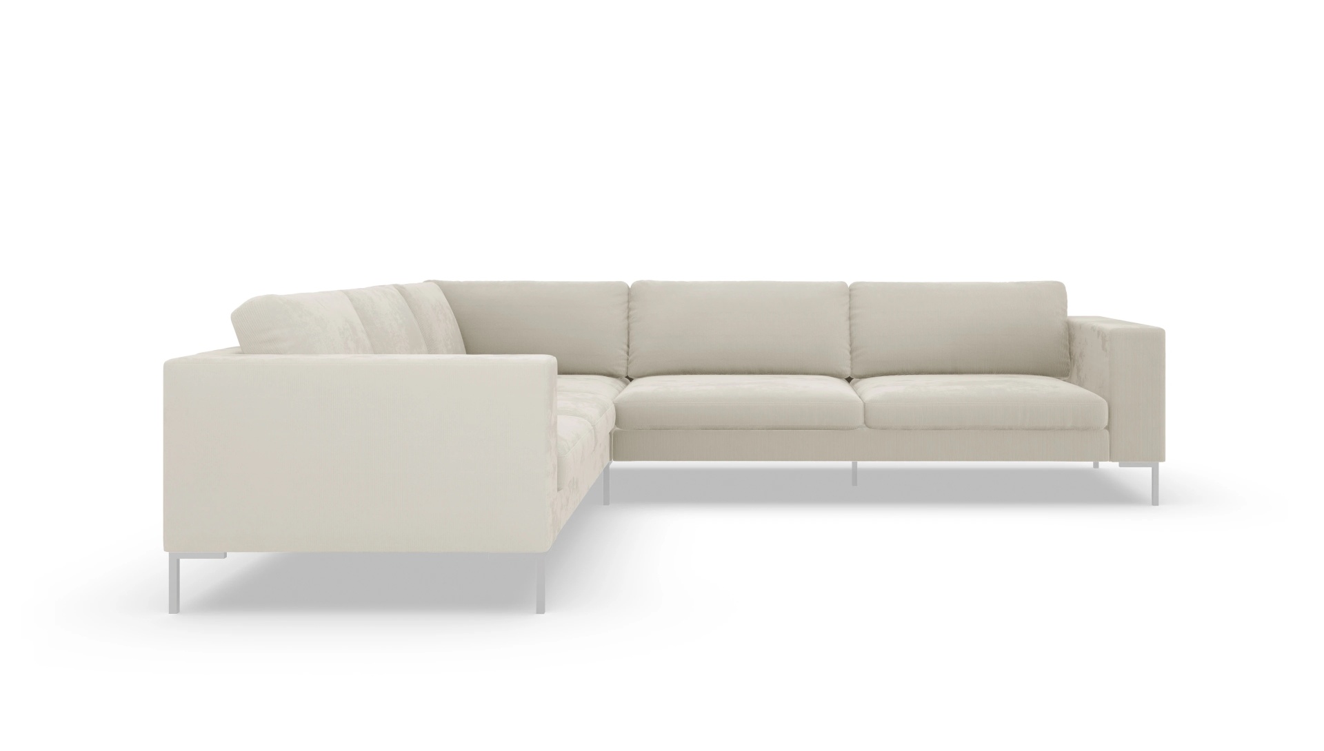 Ansicht des Produktes Paludan Ecksofa Links in Cord weiß