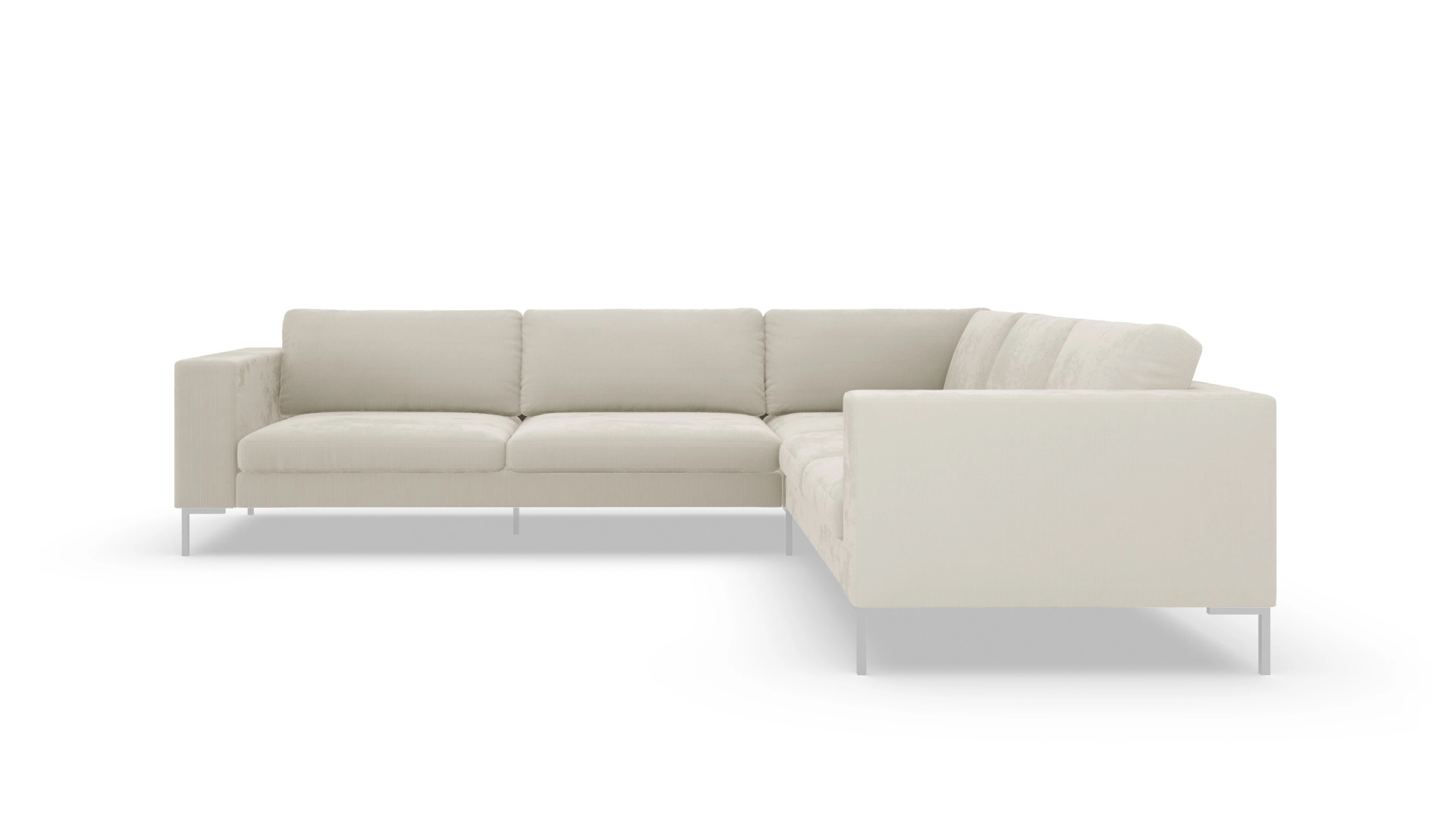 Designer-Couch Paludan Ansicht des Produktes Paludan Ecksofa Rechts in Cord weiß