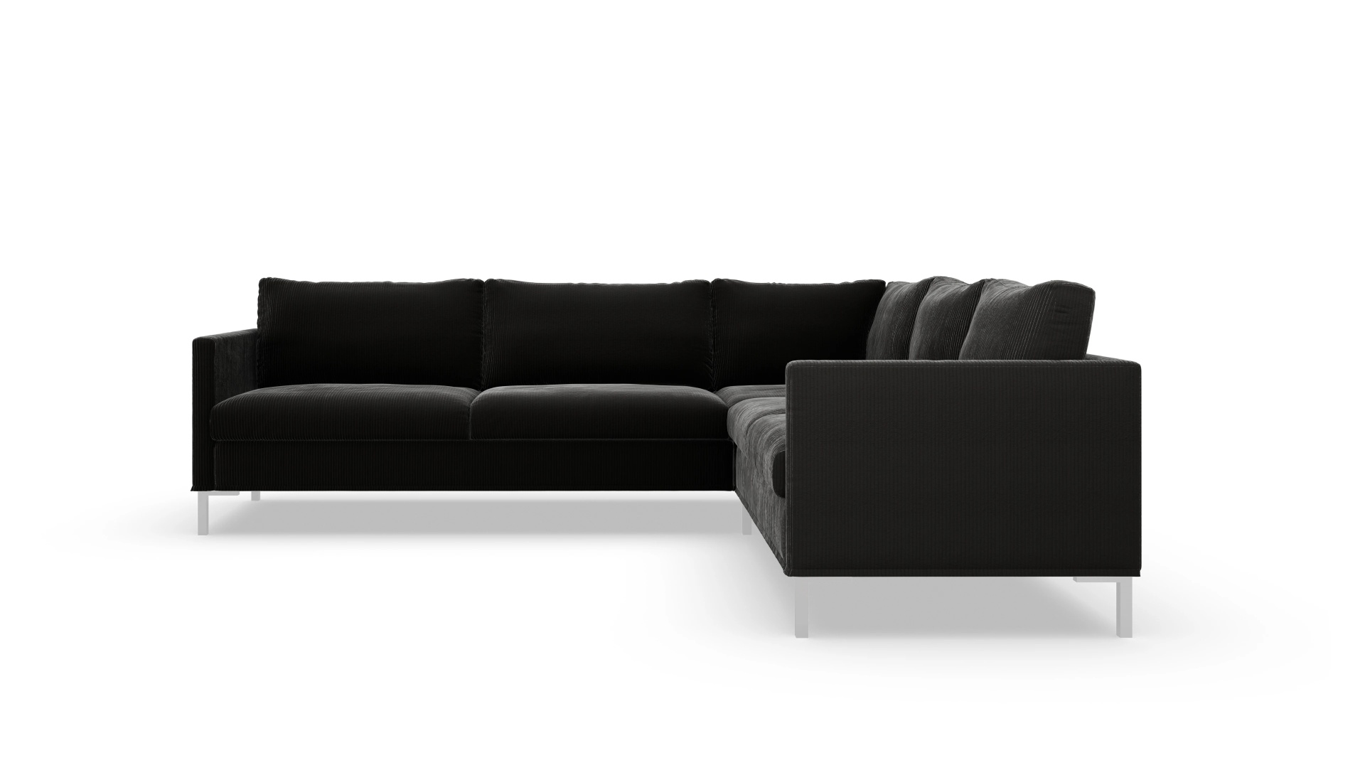 Ansicht des Produktes Jacobsen Ecksofa Rechts in Cord grau