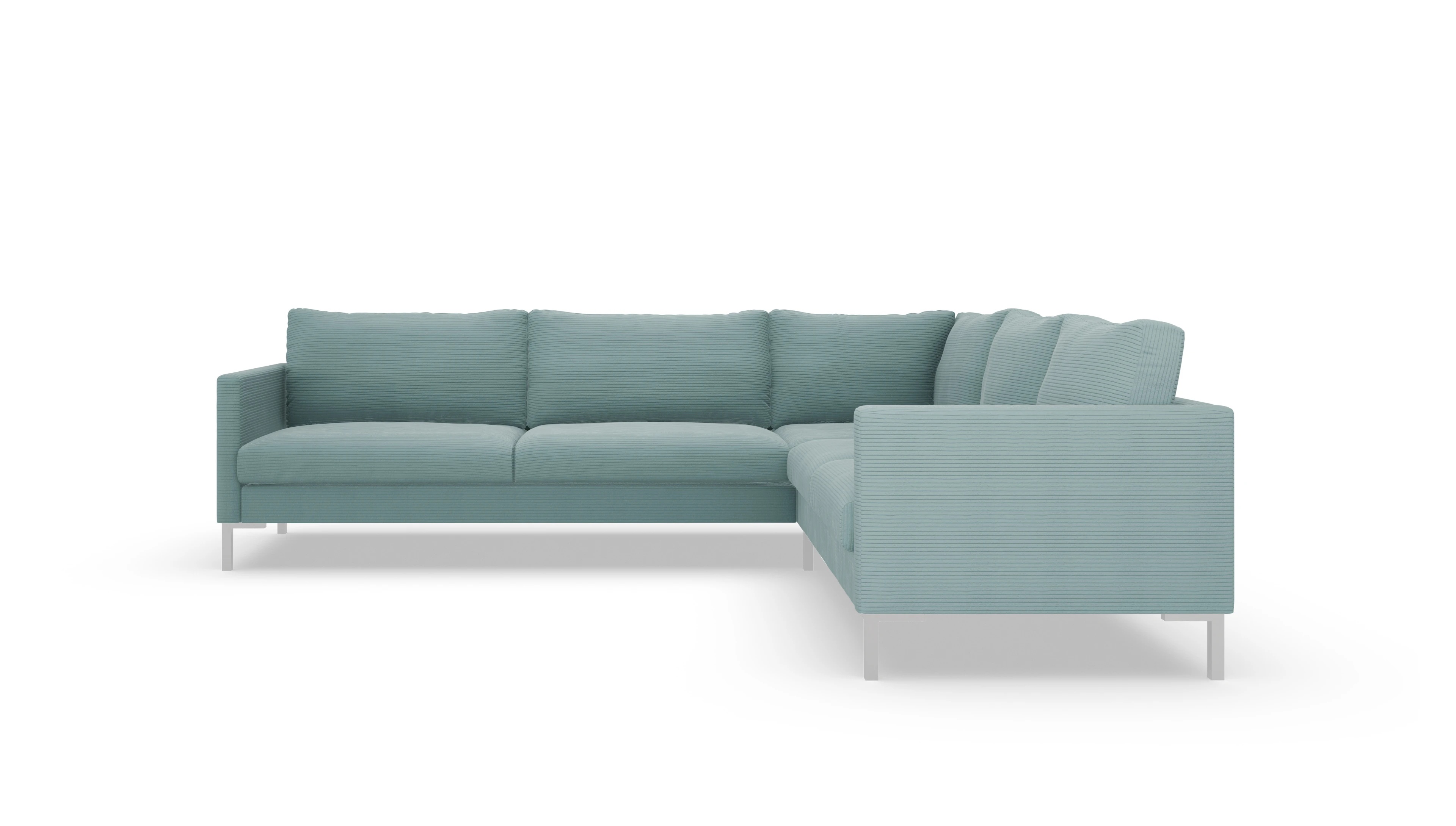 Ansicht des Produktes Jacobsen Ecksofa Rechts in Cord blau