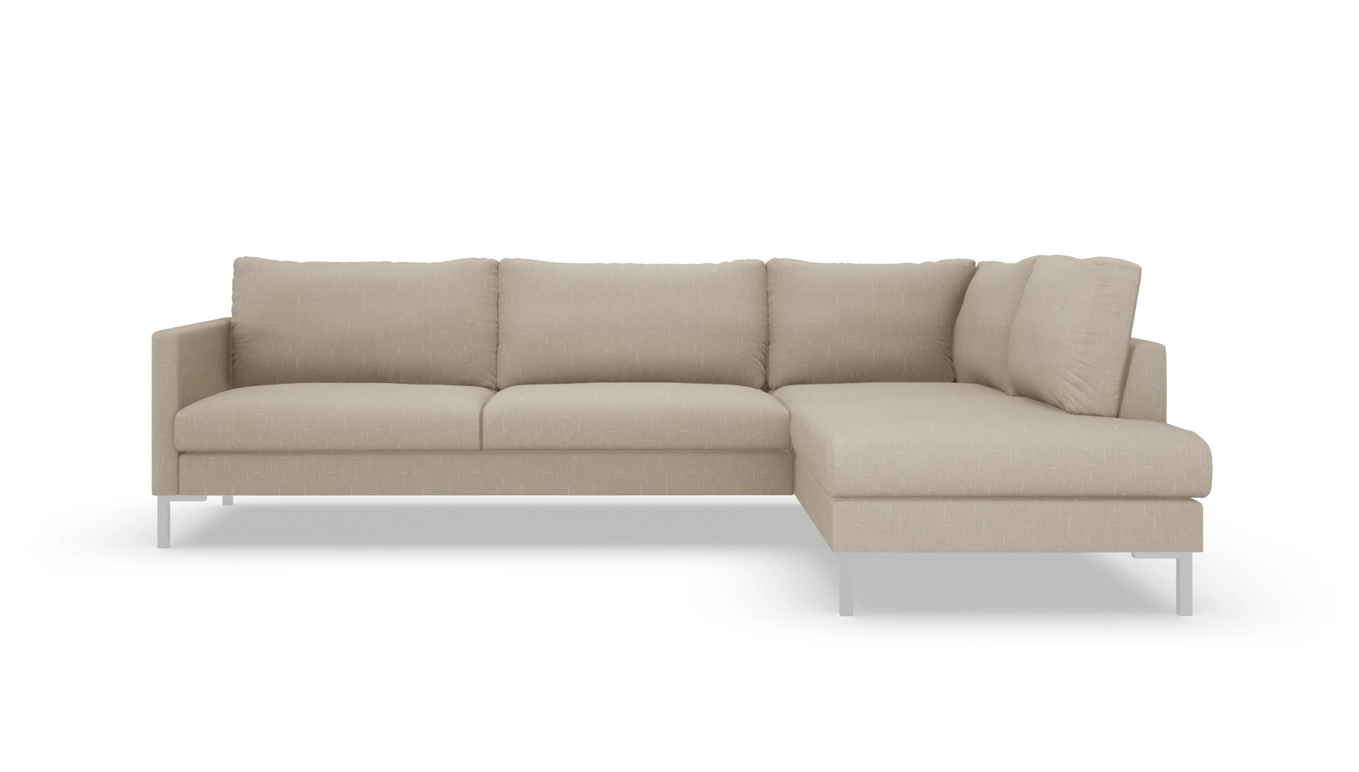 Jacobsen Stoffsofa Ansicht des Produktes Jacobsen Sofa mit Rec rechts in Stoff beige