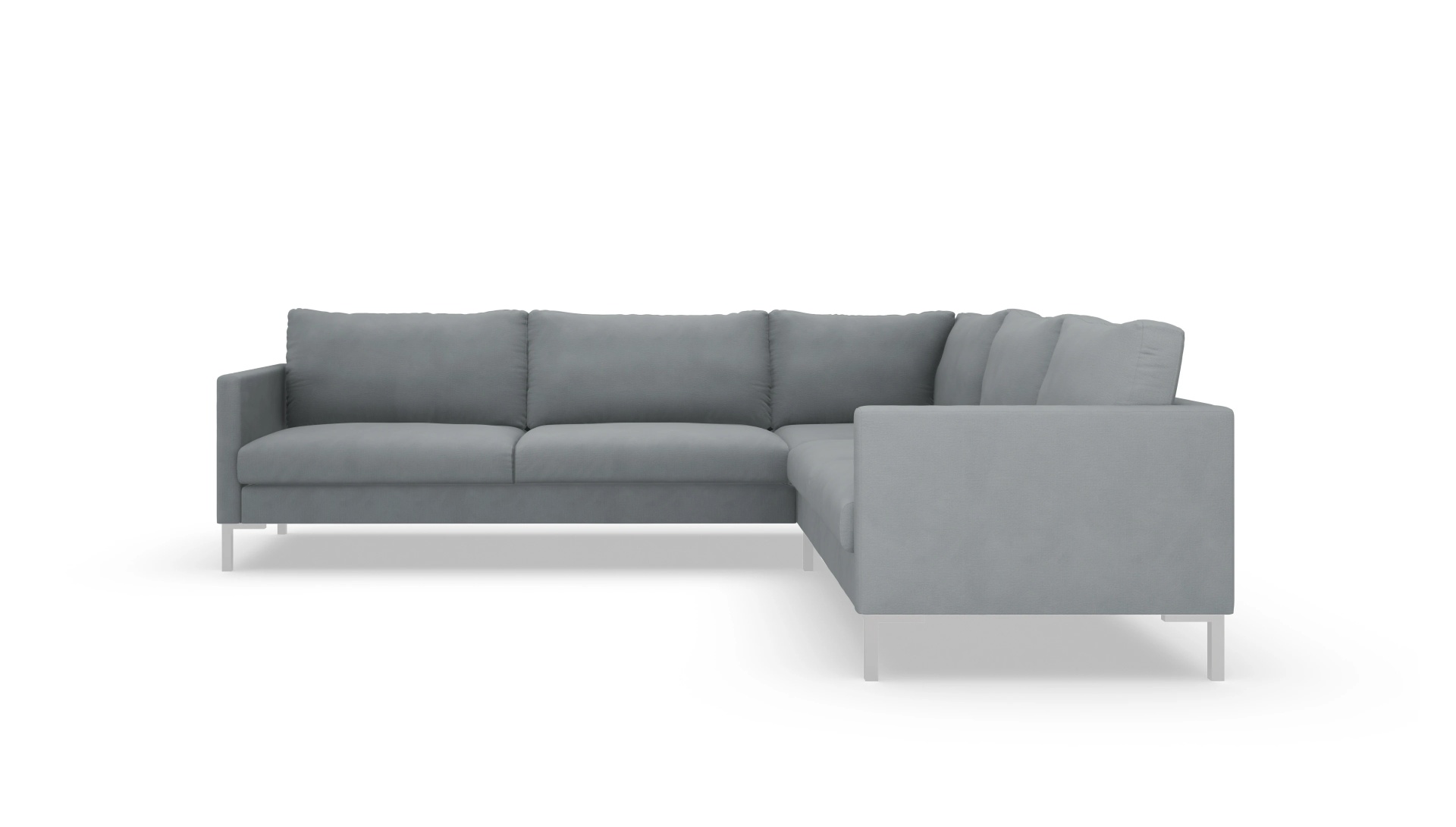 Jacobsen Stoffsofa Ansicht des Produktes Jacobsen Ecksofa Rechts in Stoff grau