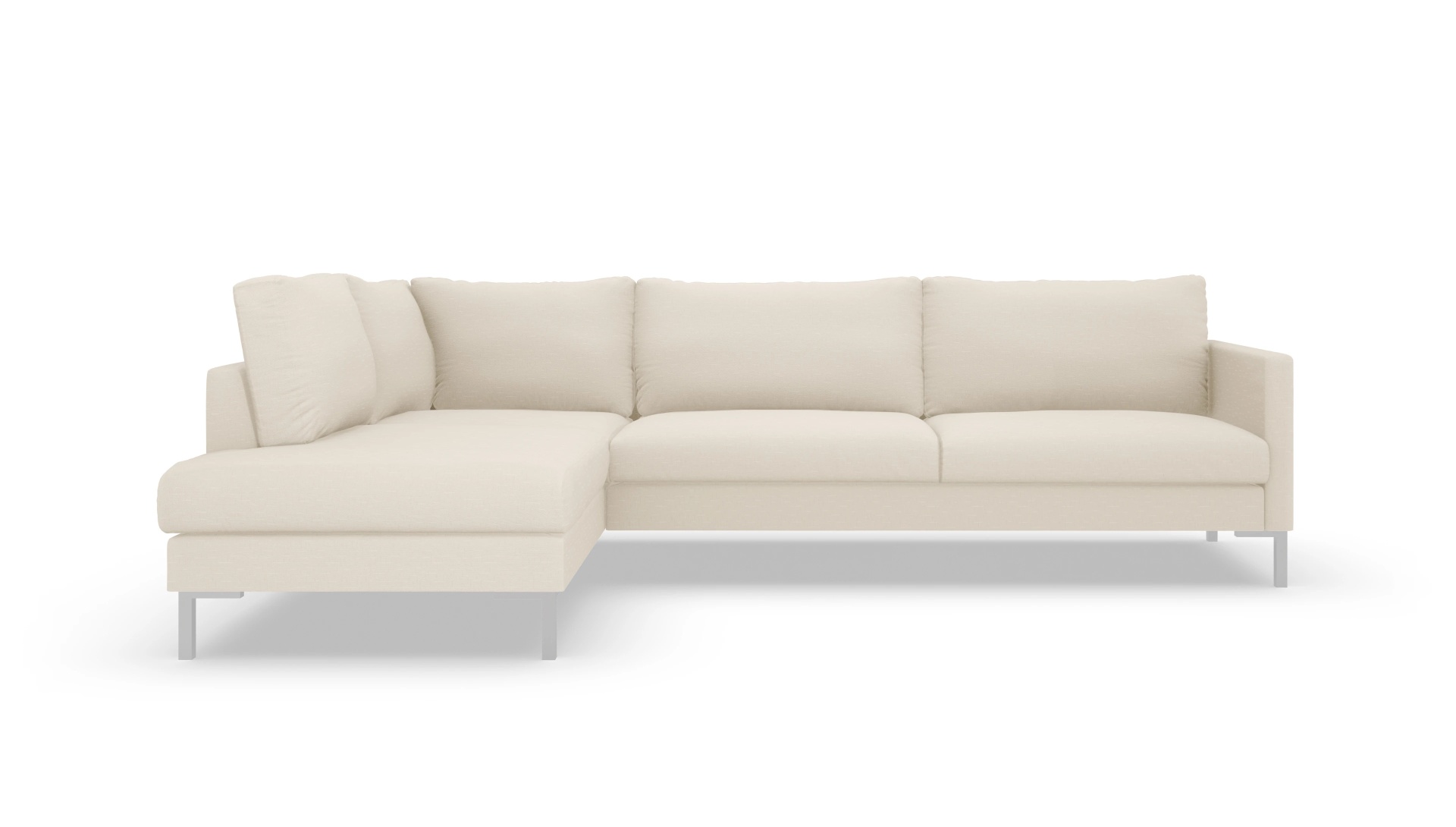 Ansicht des Produktes Jacobsen Sofa mit Rec links in Stoff weiß