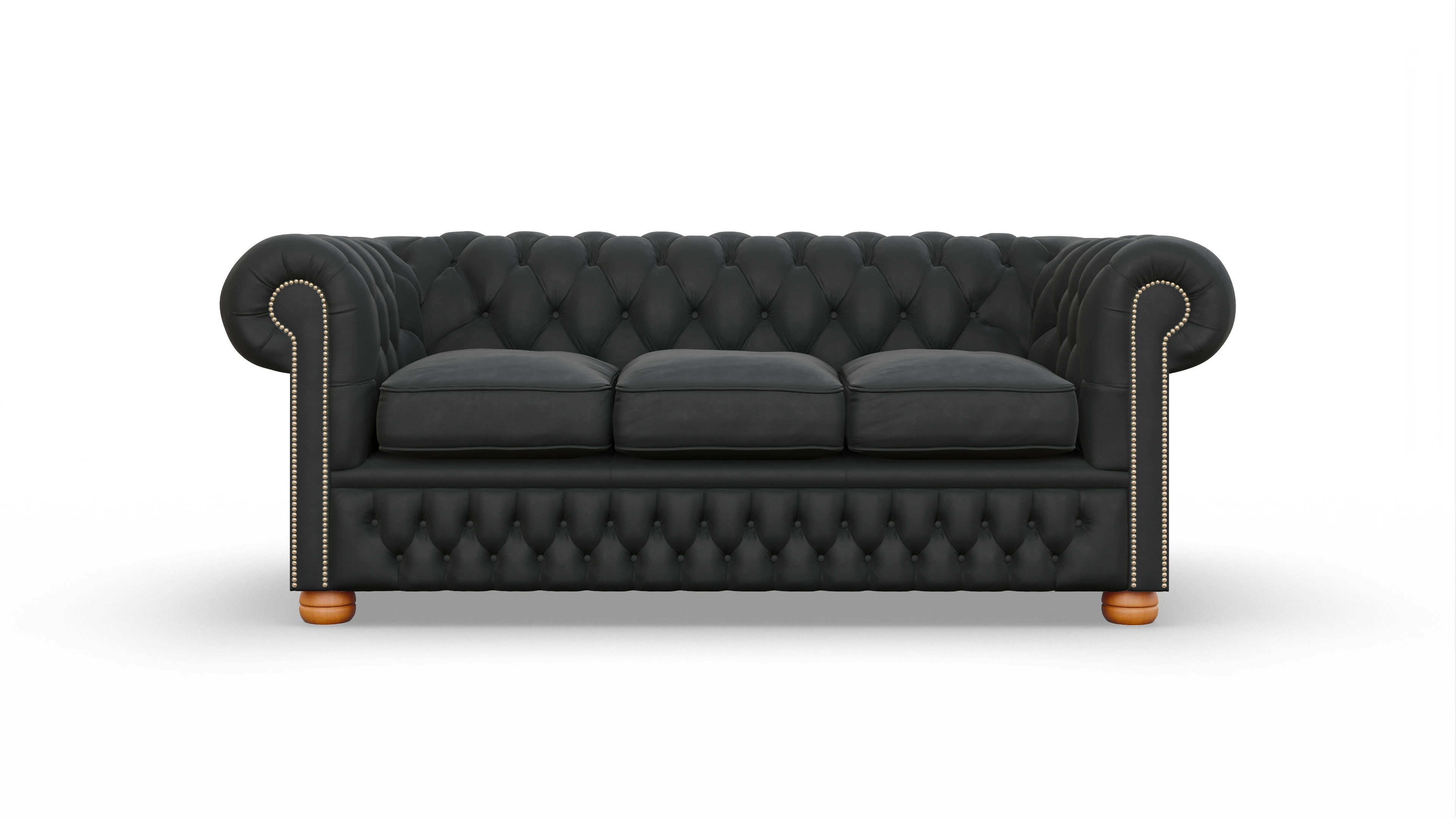 Ansicht des Produktes Oxford 3-Sitzer in Leder schwarz