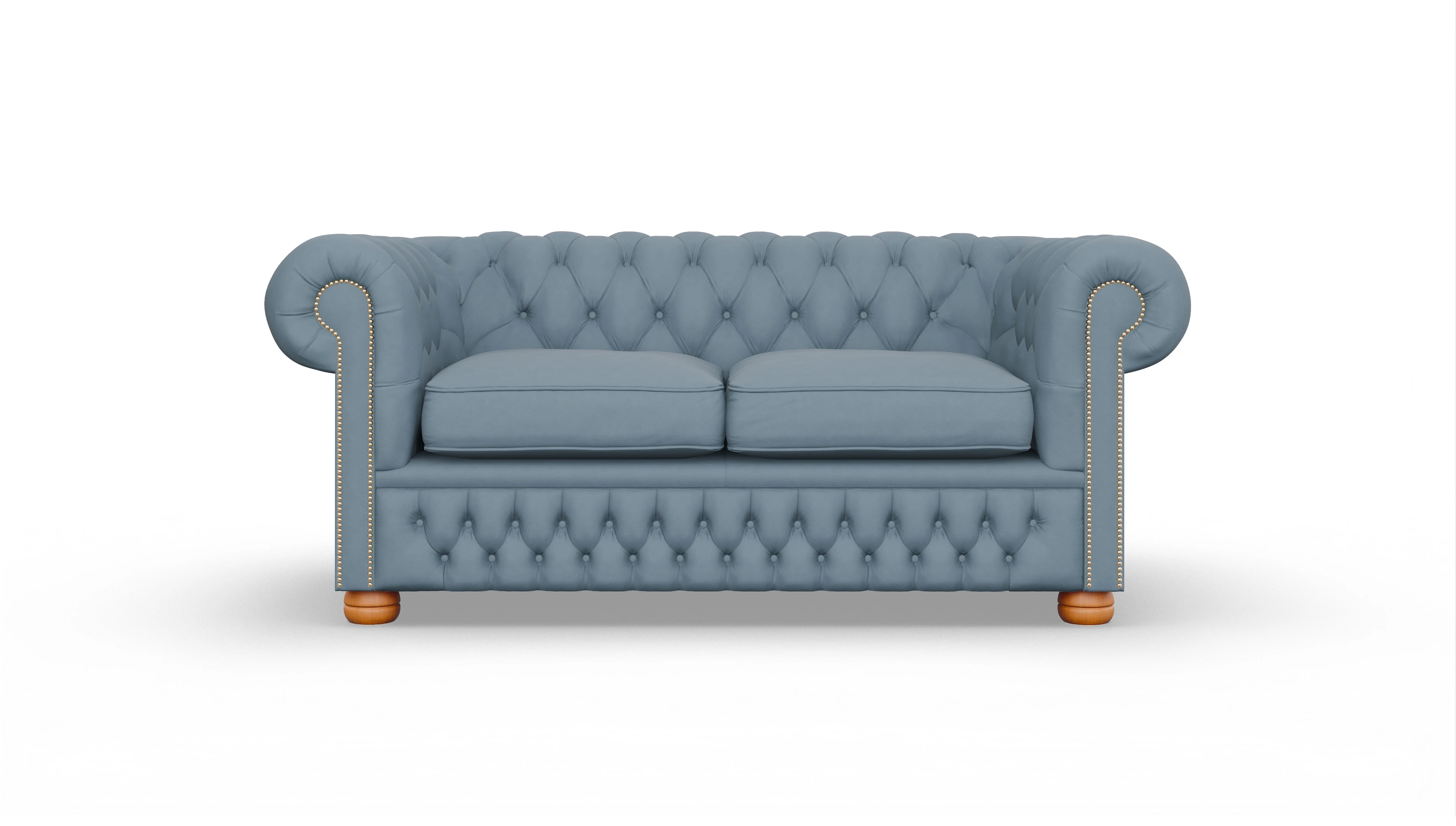 Chesterfield Sofa Oxford Ansicht des Produktes Oxford 2,5-Sitzer in Leder blau