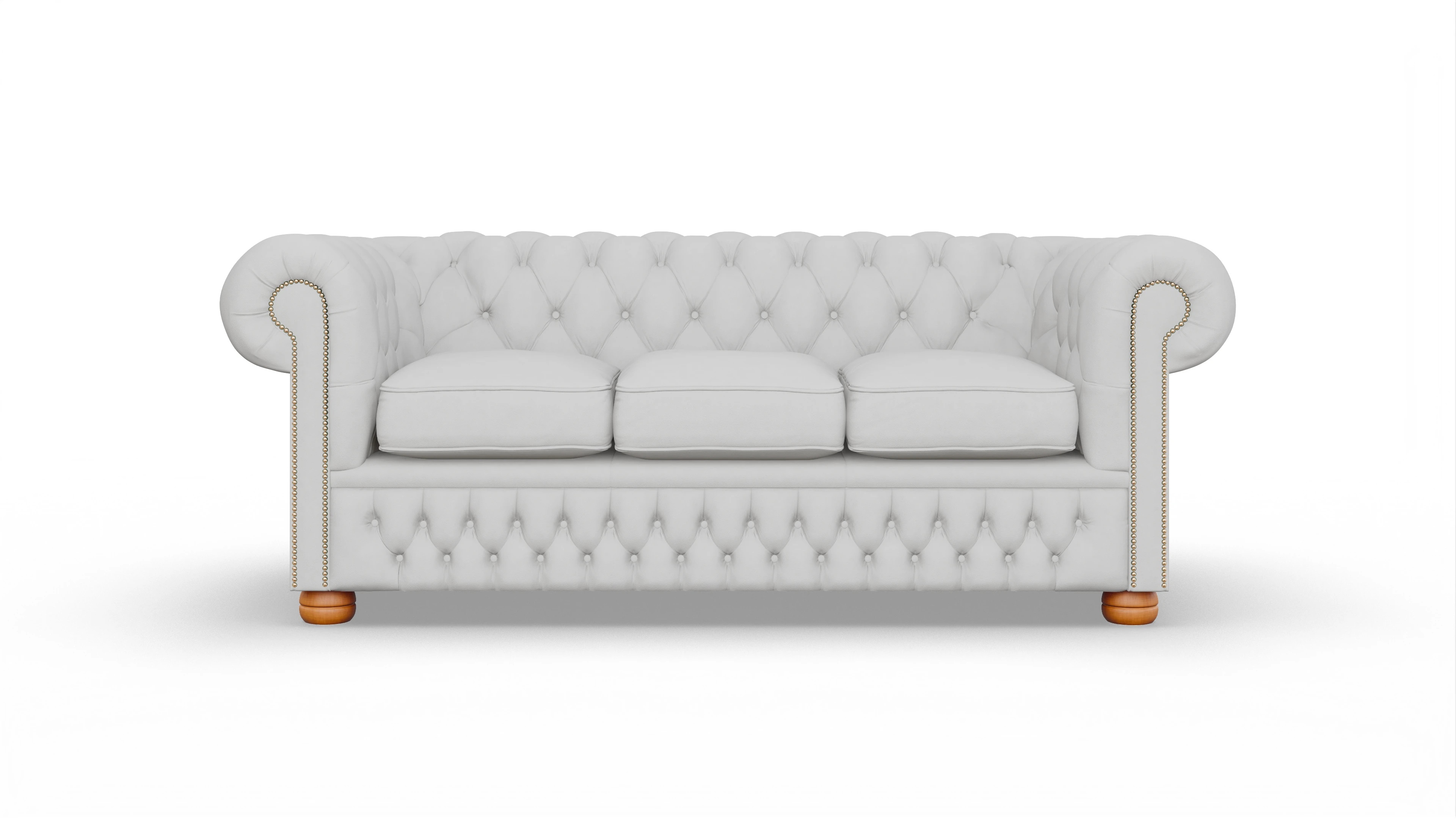 Ansicht des Produktes Oxford 3-Sitzer in Leder weiß