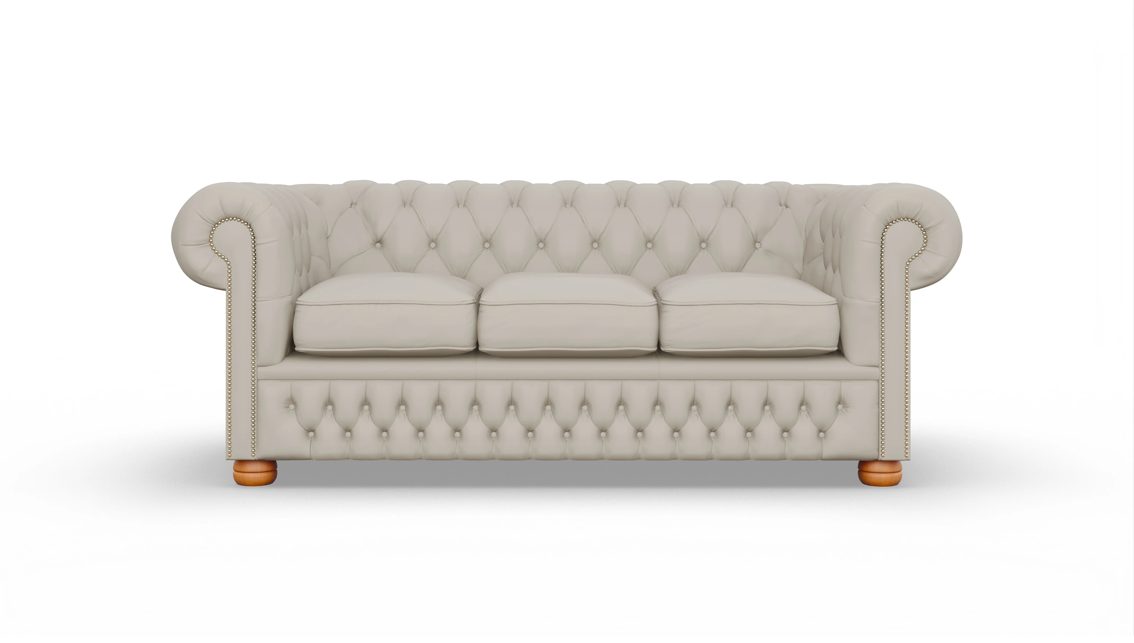 Ansicht des Produktes Oxford 3-Sitzer in Leder weiß