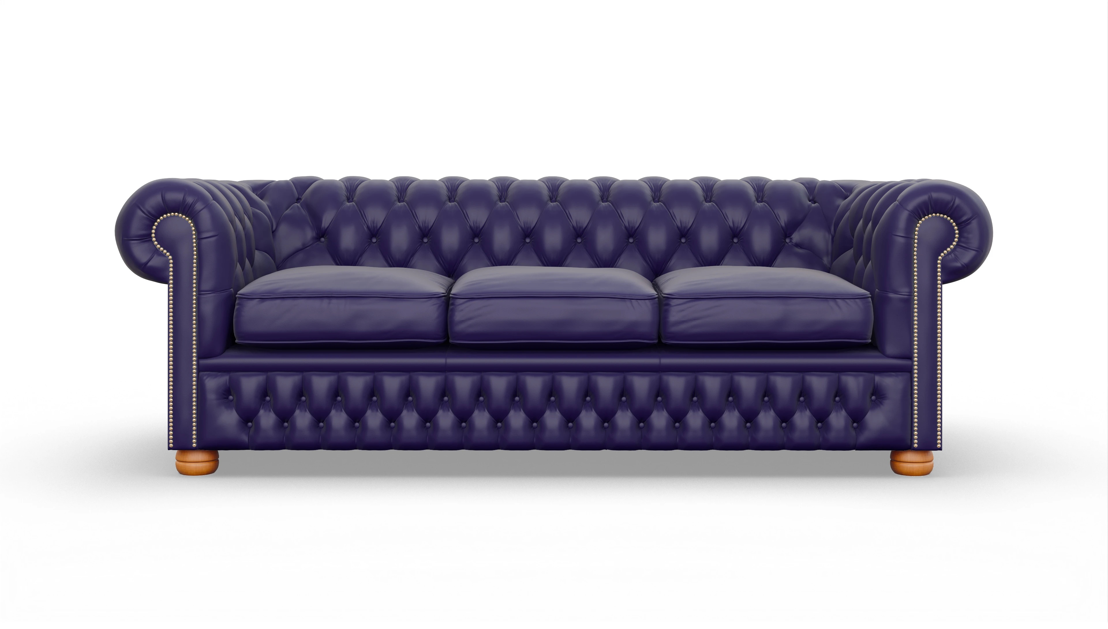 Chesterfield Sofa Oxford Ansicht des Produktes Oxford 3,5-Sitzer in Leder blau