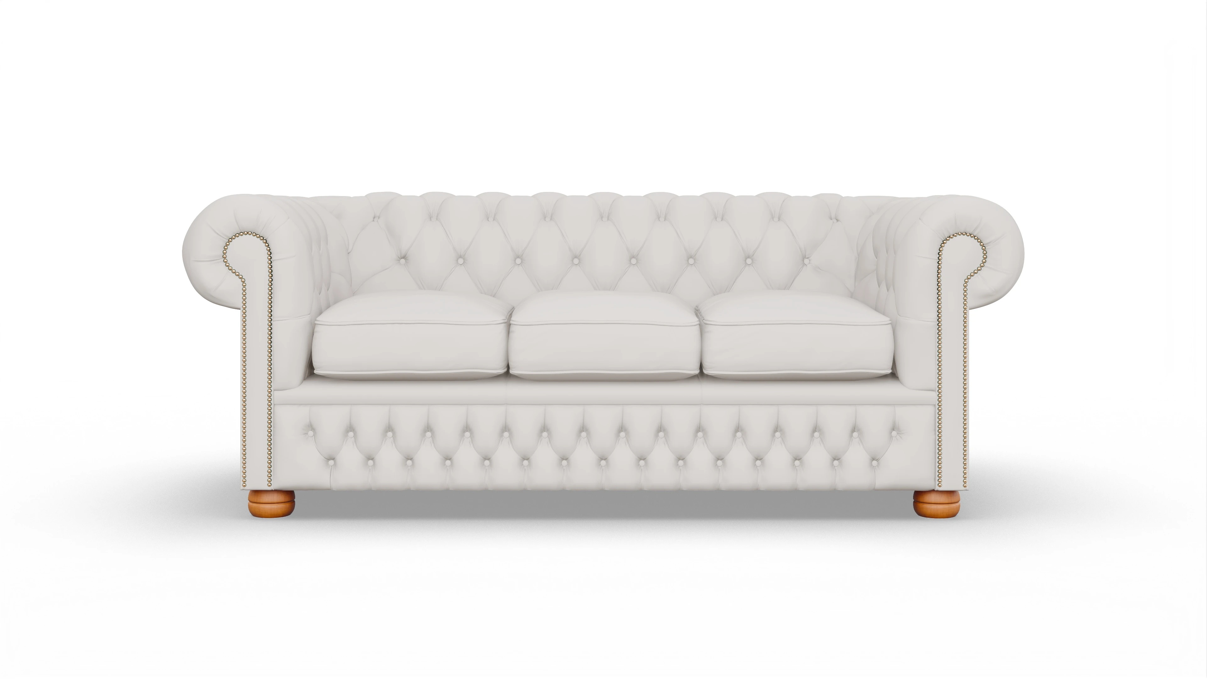 Ansicht des Produktes Oxford 3-Sitzer in Leder weiß