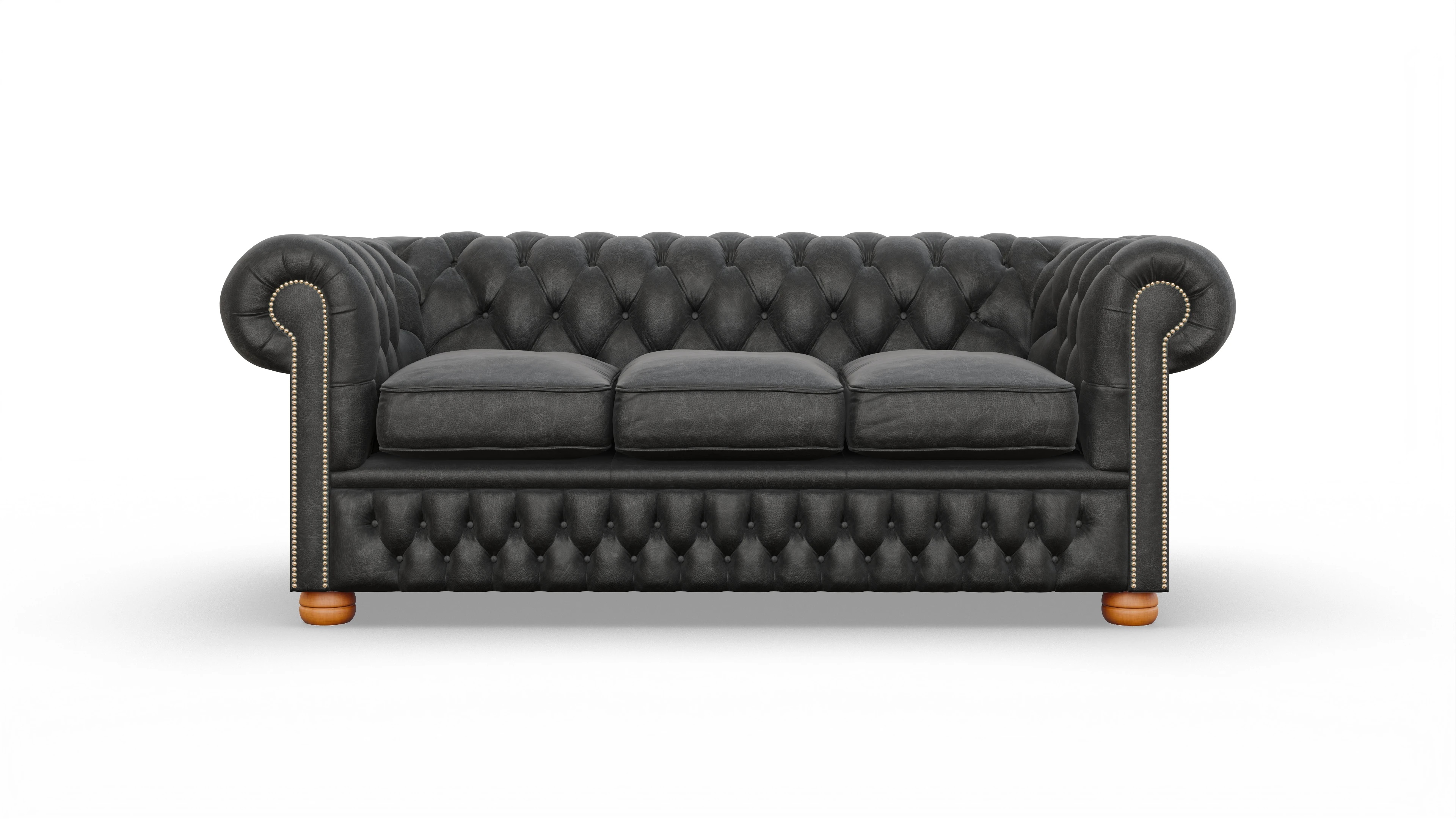 Ansicht des Produktes Oxford 3-Sitzer in Leder schwarz