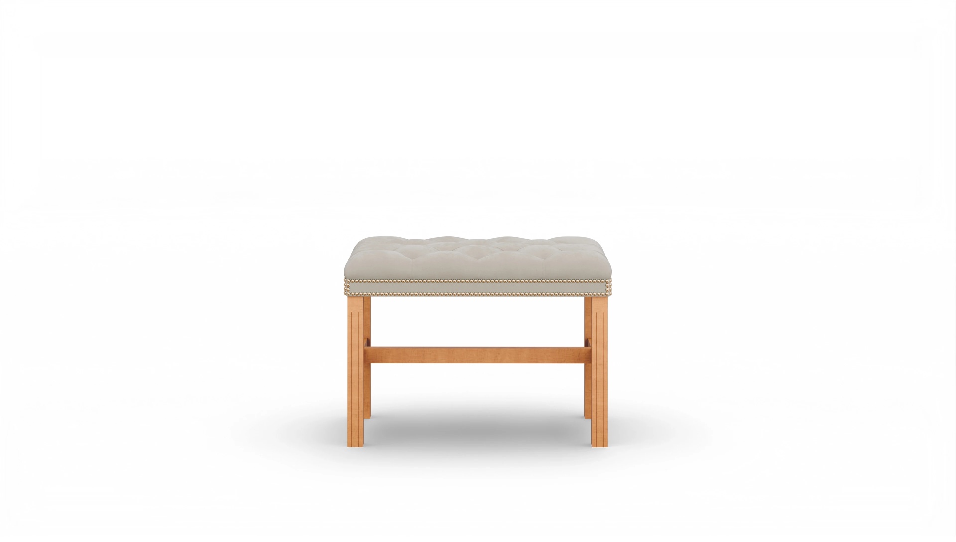 Samt-Fußhocker Kate Ansicht des Produktes Kate Hocker in Samt beige