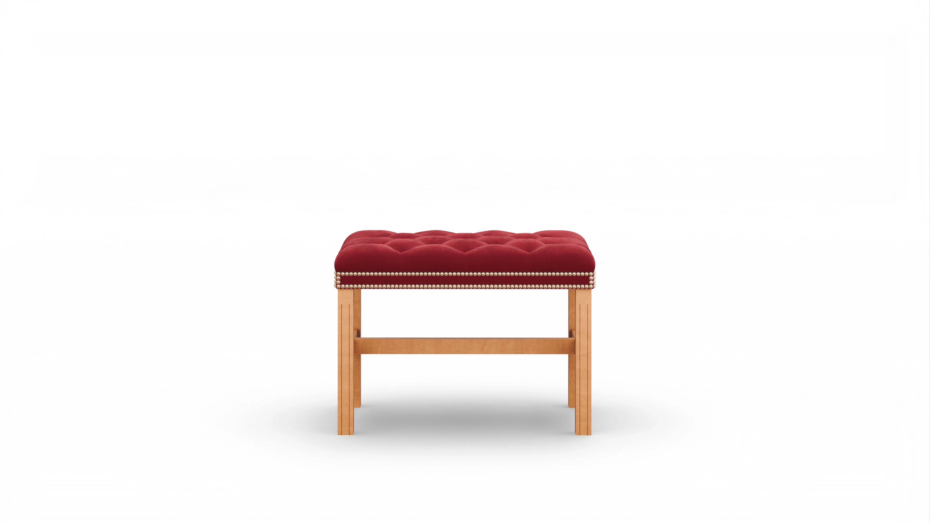 Samt-Fußhocker Kate Ansicht des Produktes Kate Hocker in Samt rot