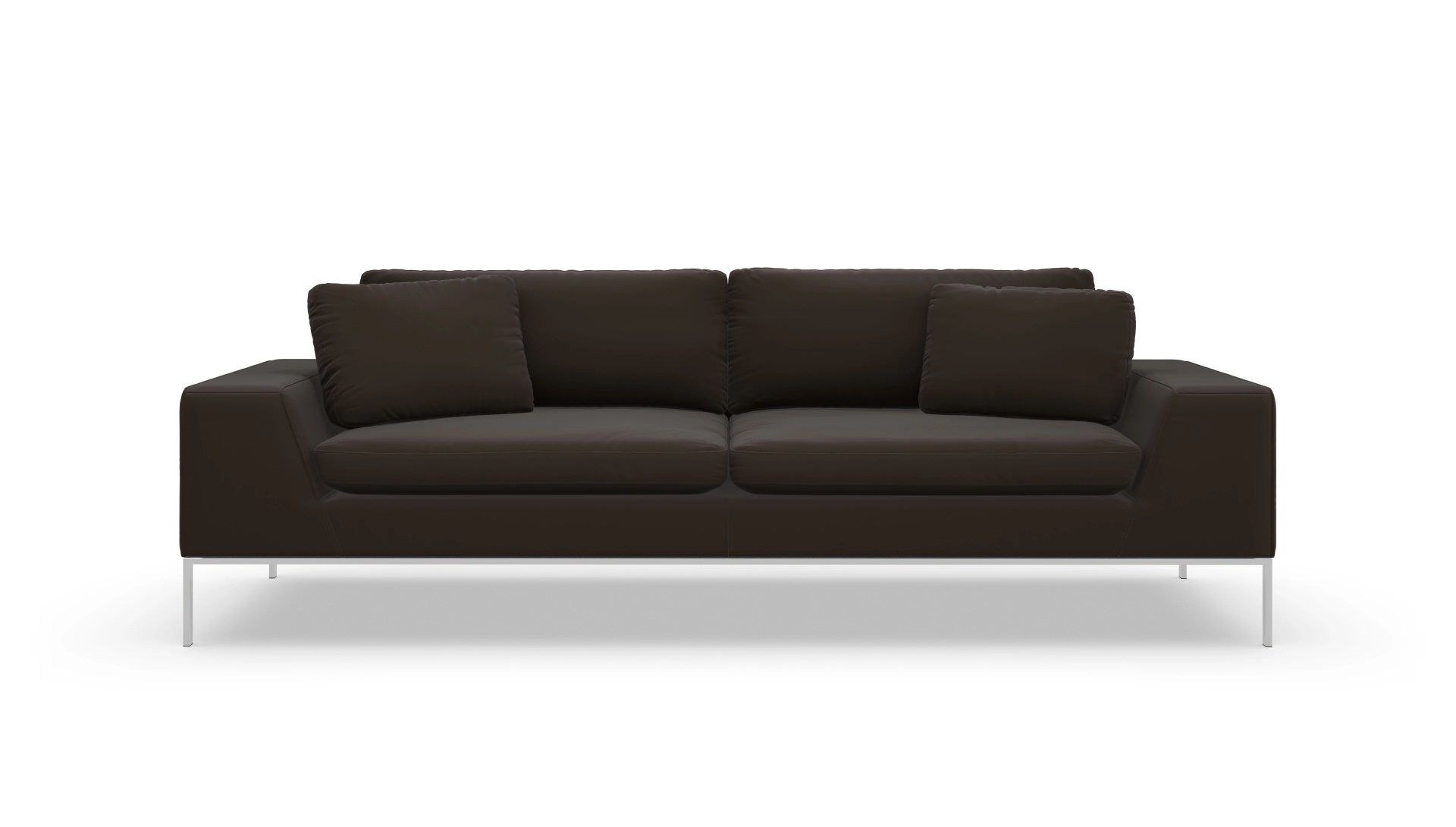 Ansicht des Produktes Helgesen 3-Sitzer in Leder braun