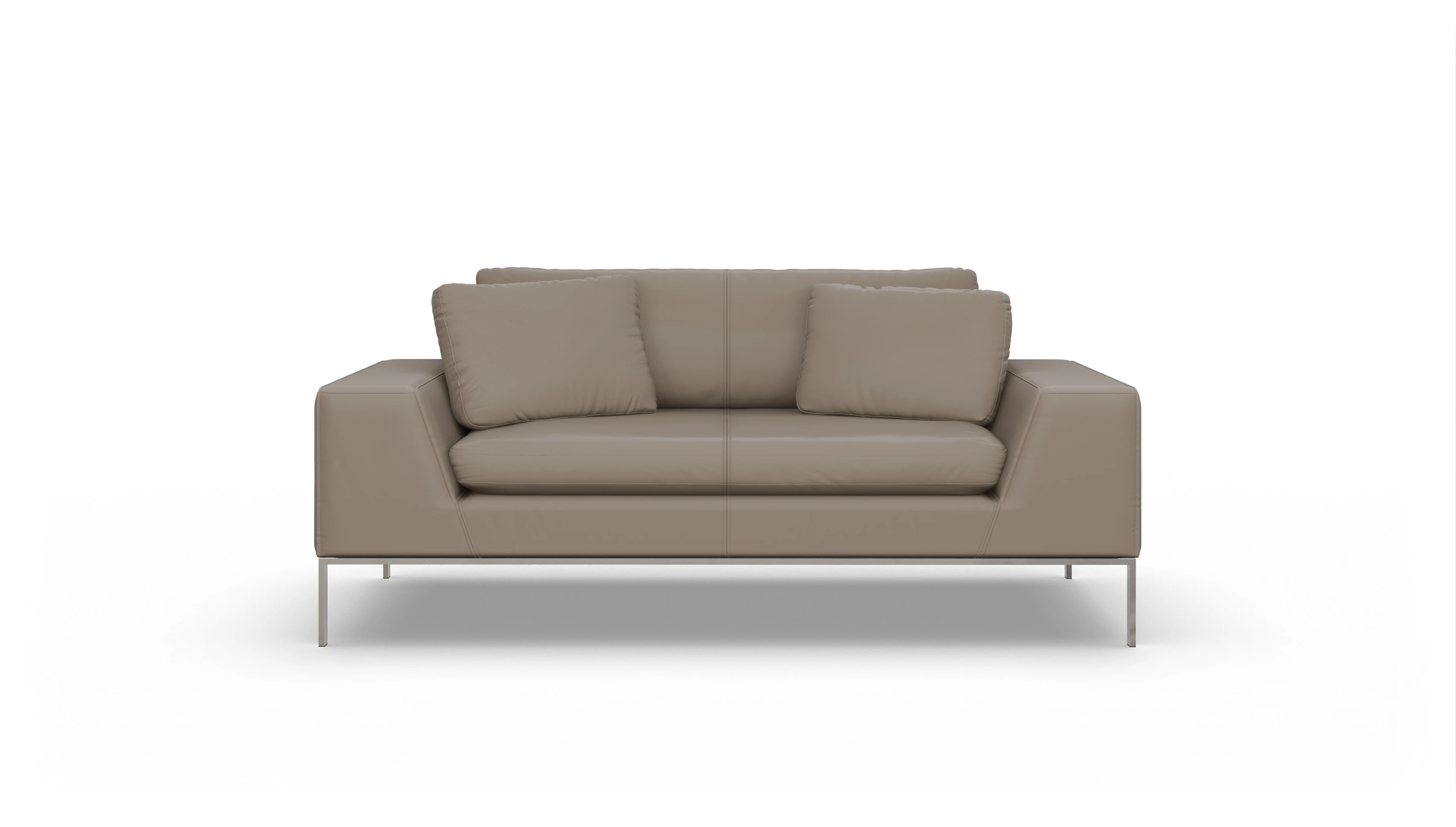 Helgesen Ledersofa Ansicht des Produktes Helgesen 2-Sitzer in Leder beige
