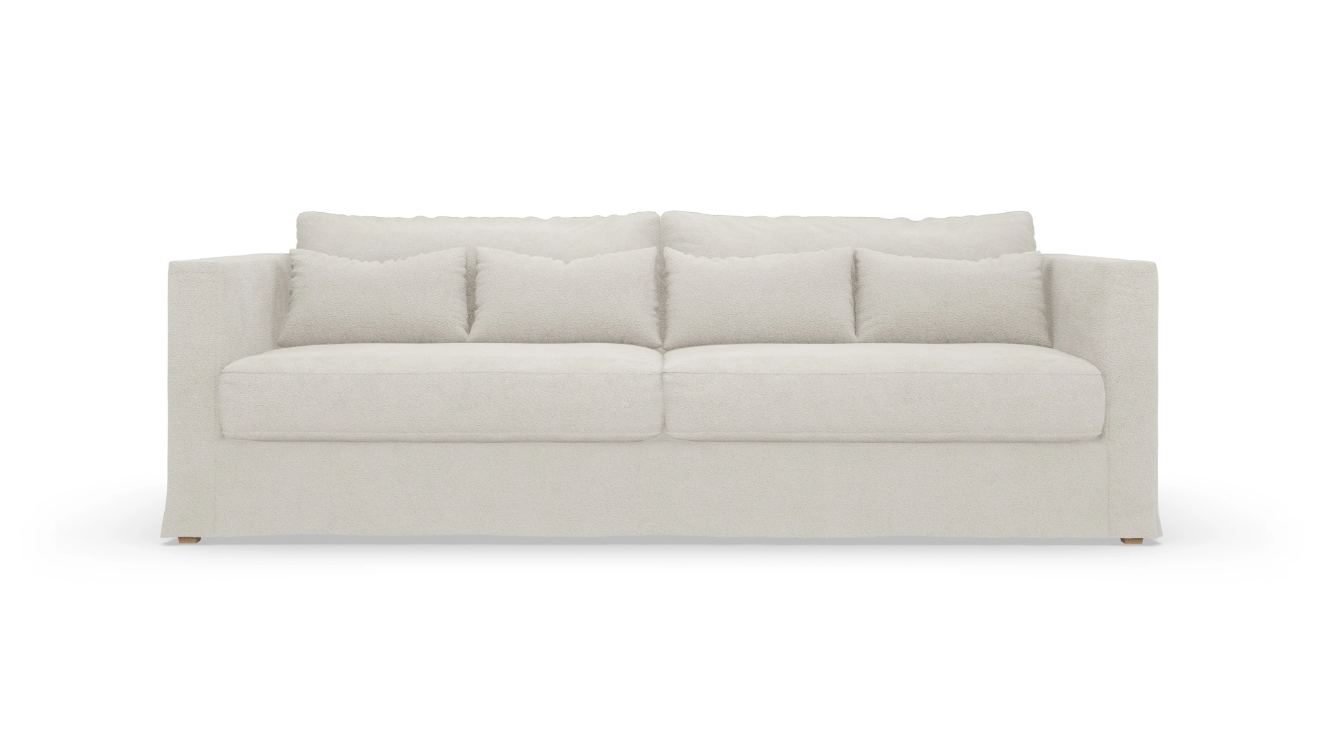 Brogger Hussen-Sofa Ansicht des Produktes Brogger 3-Sitzer in Stoff weiß