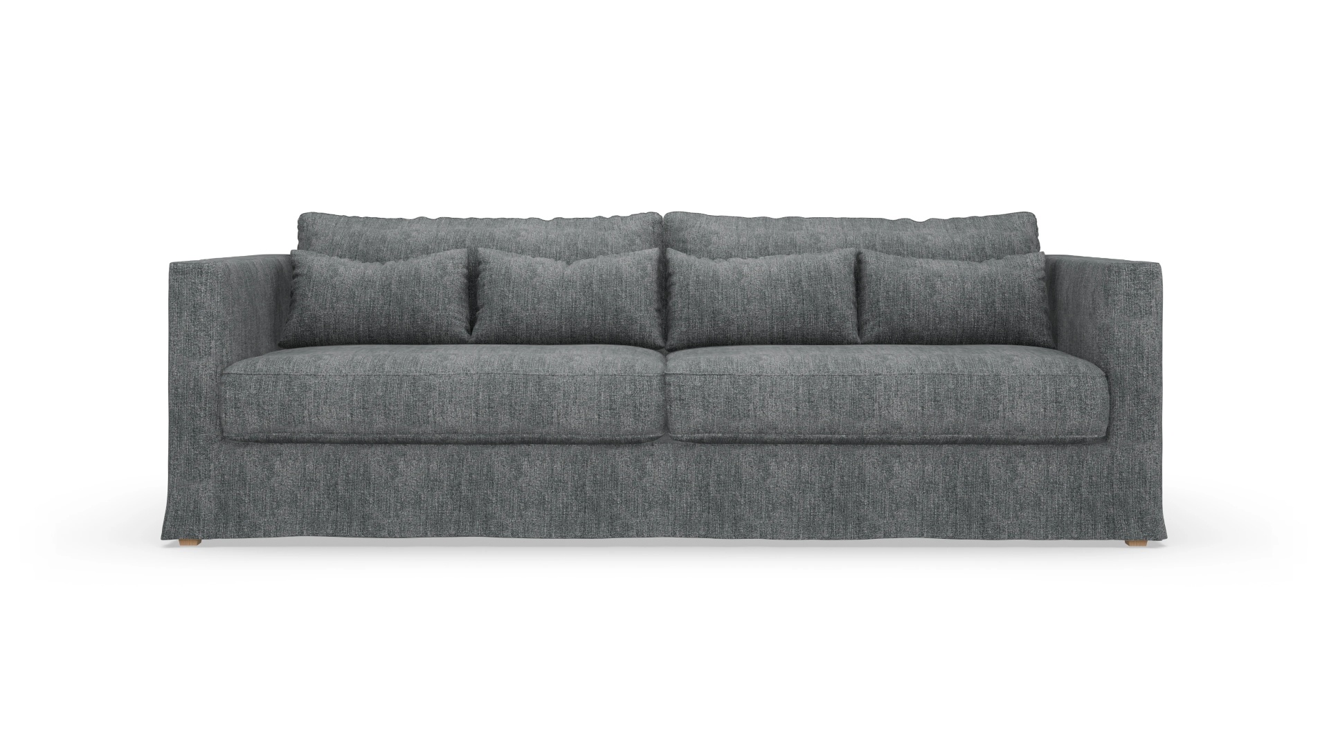 Brogger Hussen-Sofa Ansicht des Produktes Brogger 3-Sitzer in Stoff schwarz