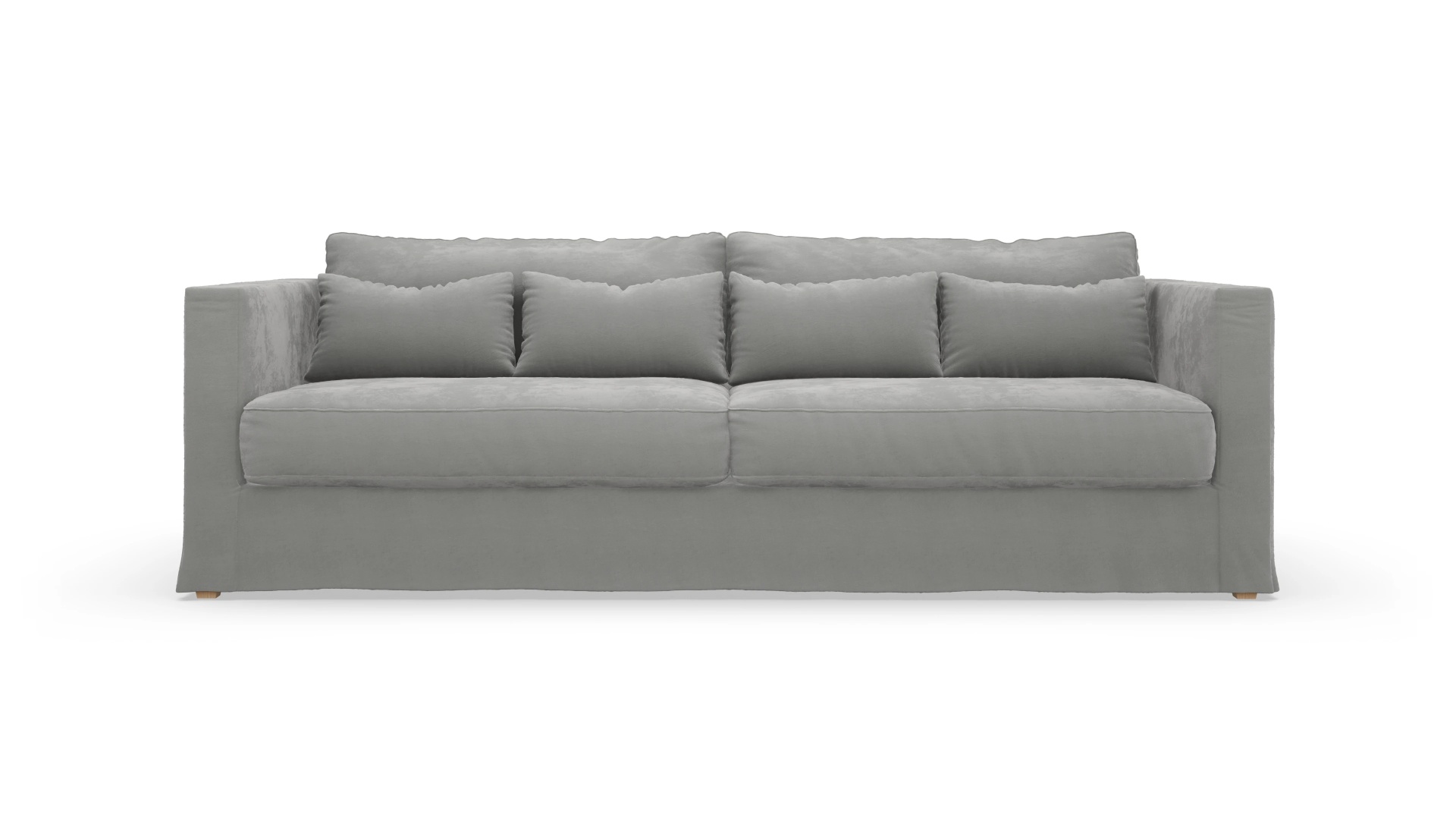 Brogger Hussen-Sofa Ansicht des Produktes Brogger 3-Sitzer in Samt grau