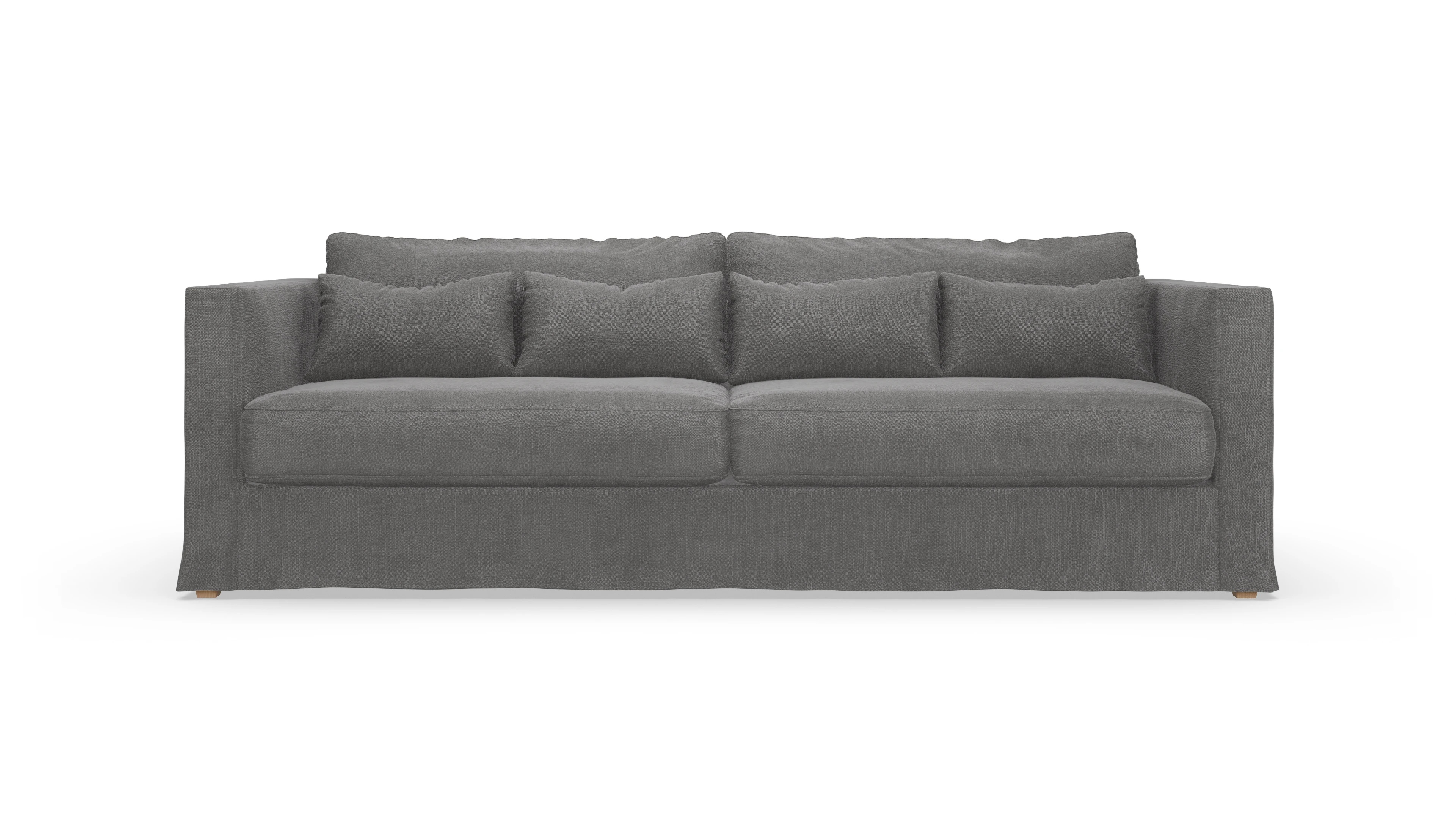 Brogger Hussen-Sofa Ansicht des Produktes Brogger 3-Sitzer in Stoff grau