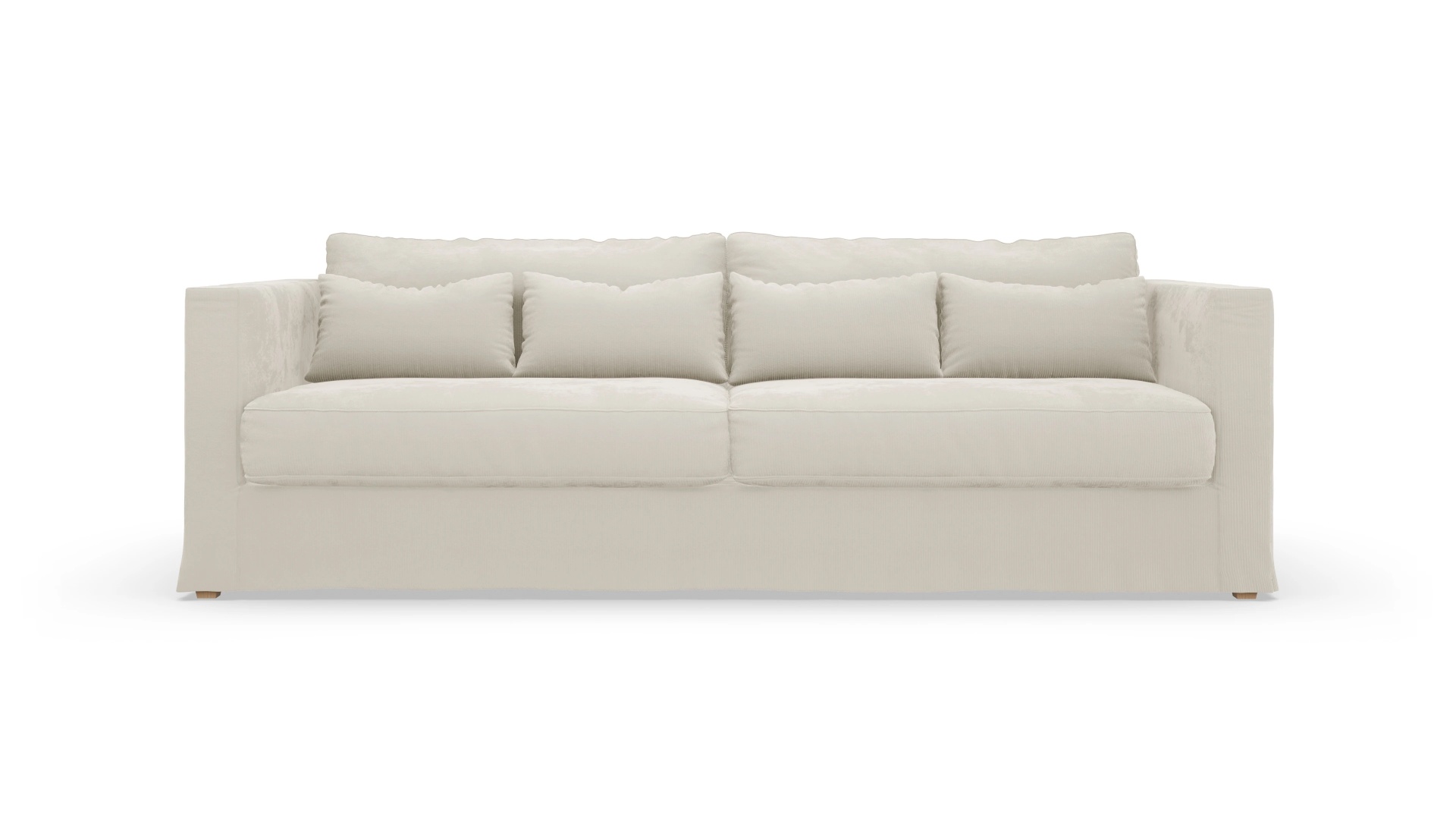 Brogger Hussen-Sofa Ansicht des Produktes Brogger 3-Sitzer in Cord weiß
