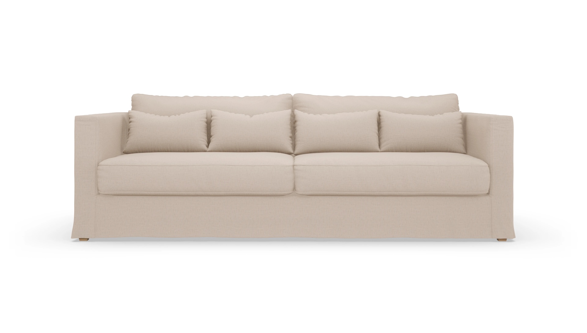 Brogger Hussen-Sofa Ansicht des Produktes Brogger 3-Sitzer in Stoff beige