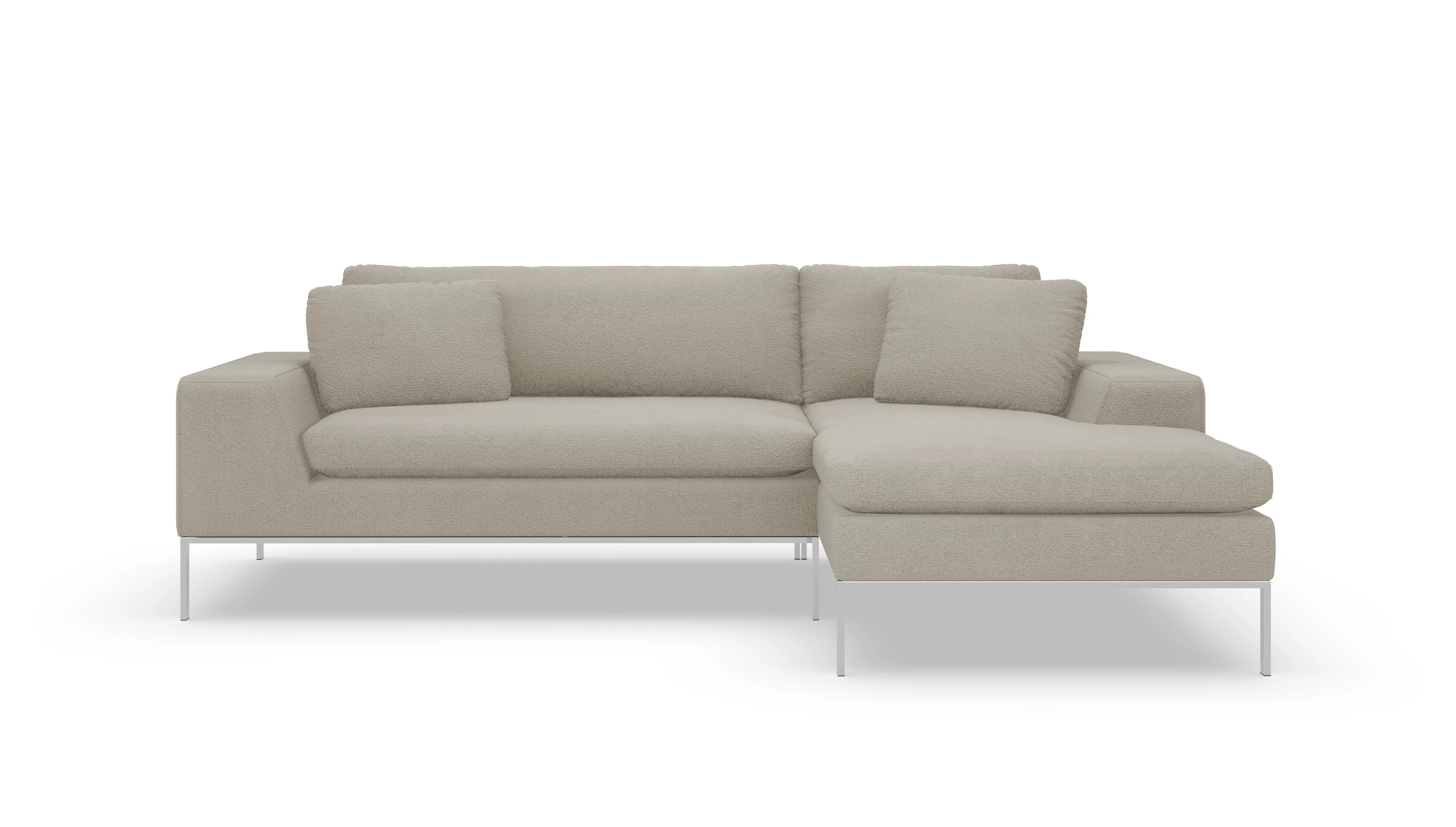 Ansicht des Produktes Helgesen Sofa mit Rec rechts in Stoff beige