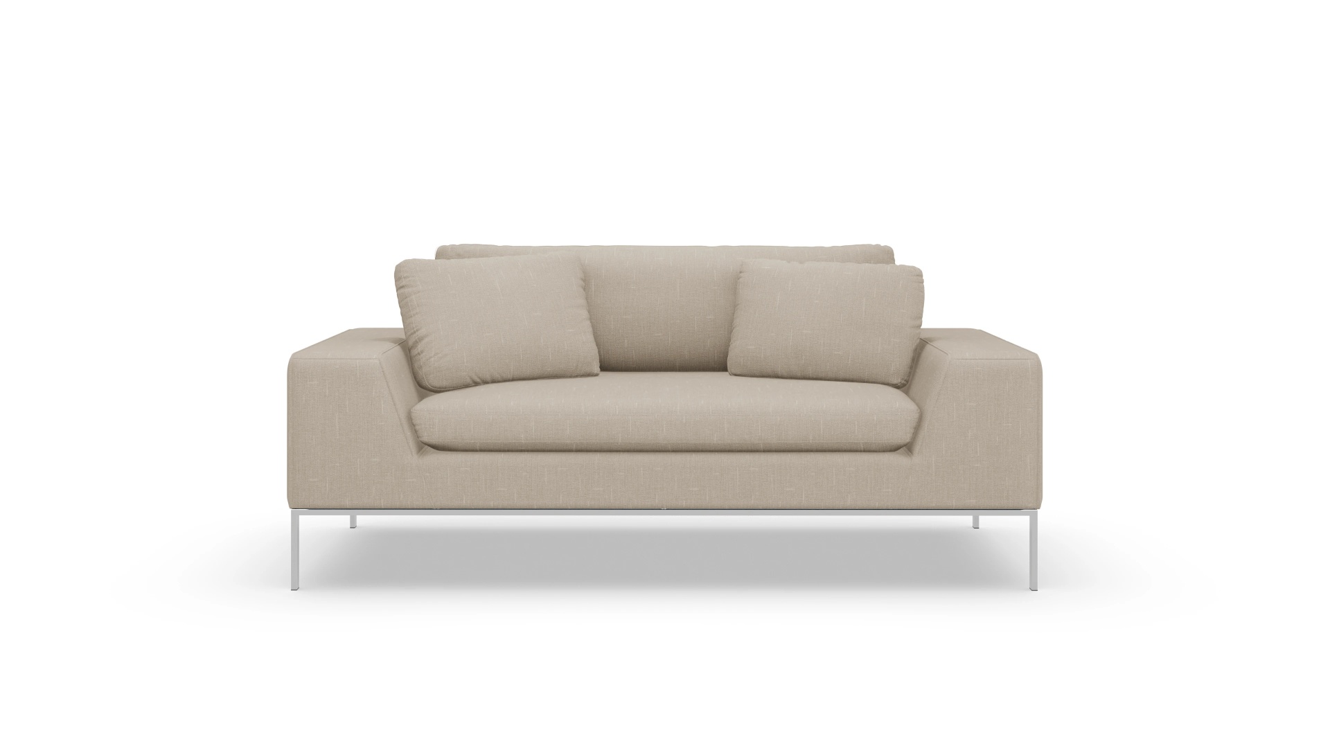 Designer-Sofa Helgesen in Stoff Ansicht des Produktes Helgesen 2-Sitzer in Stoff beige