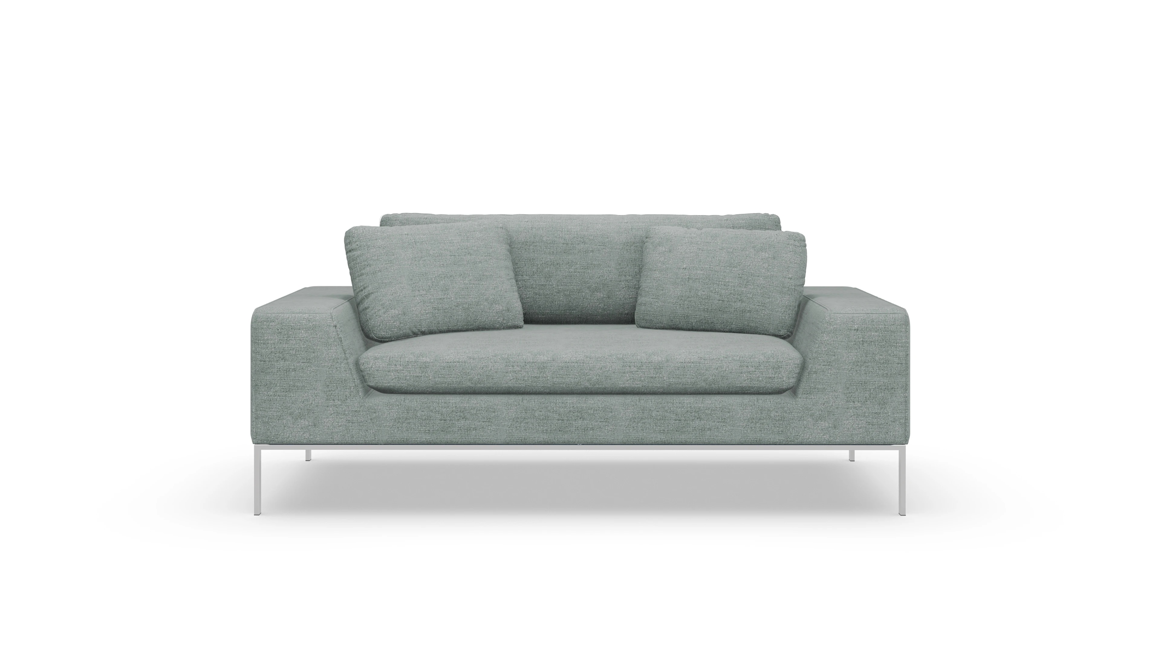 Designer-Sofa Helgesen in Stoff Ansicht des Produktes Helgesen 2-Sitzer in Stoff grün