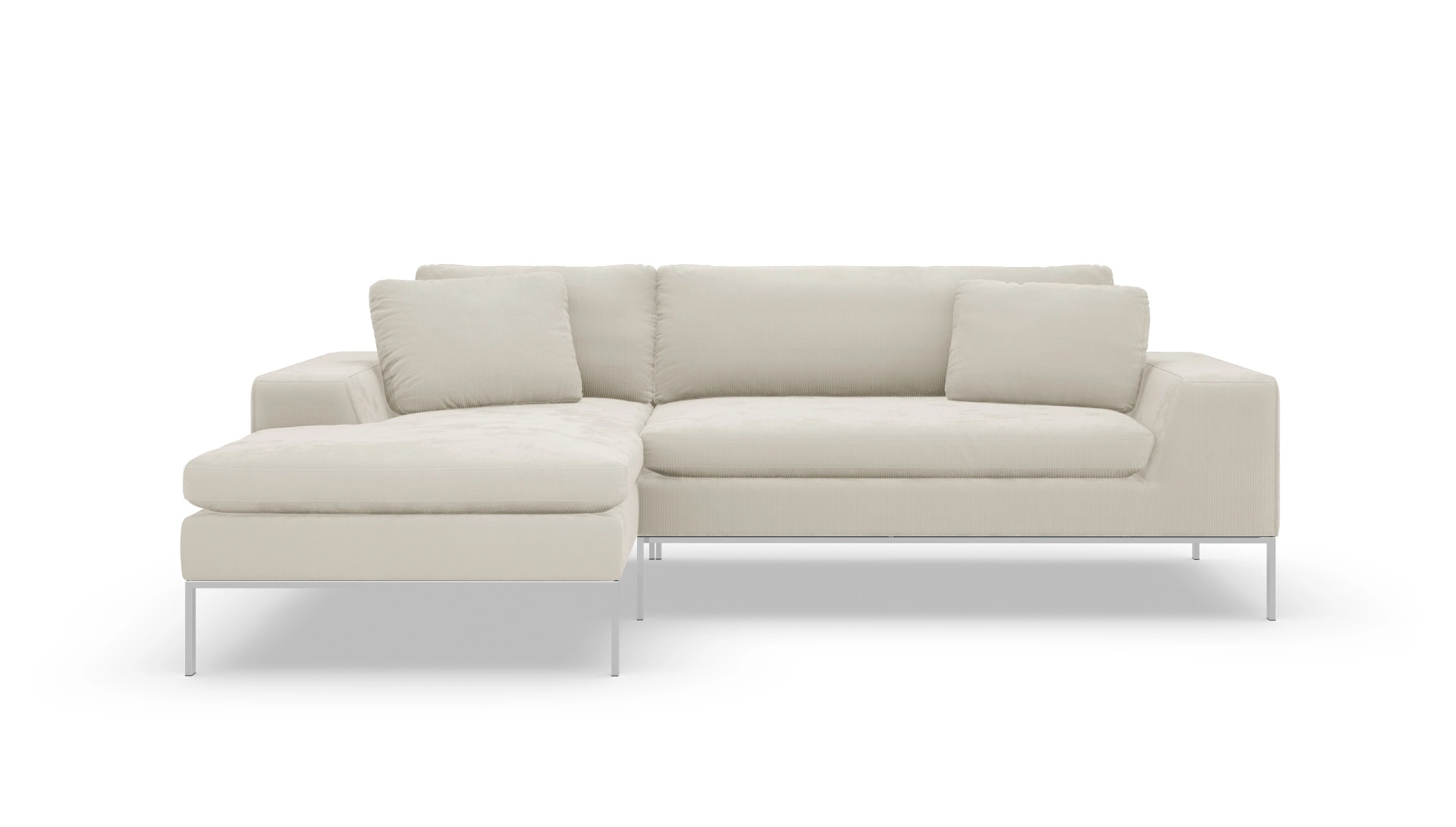 Ansicht des Produktes Helgesen Sofa mit Rec links in Cord weiß