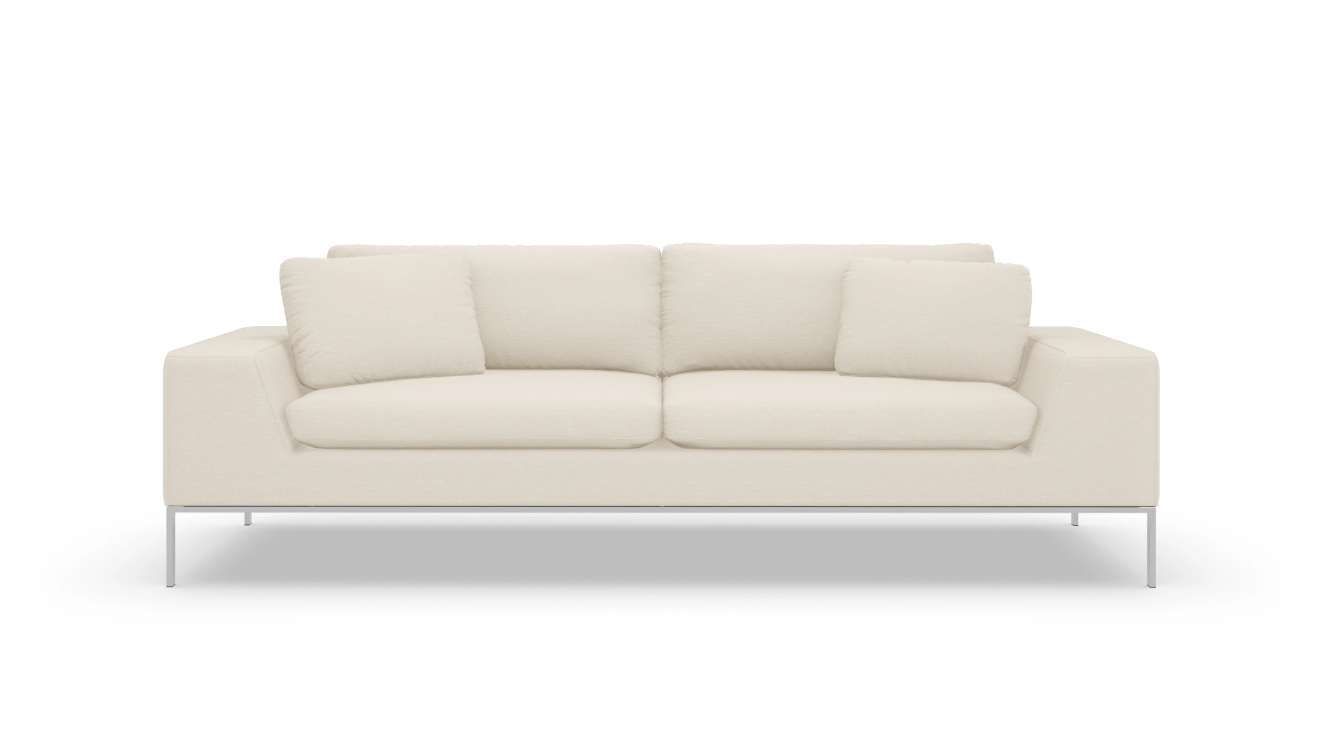 Designer-Sofa Helgesen in Stoff Ansicht des Produktes Helgesen 3-Sitzer in Stoff weiß