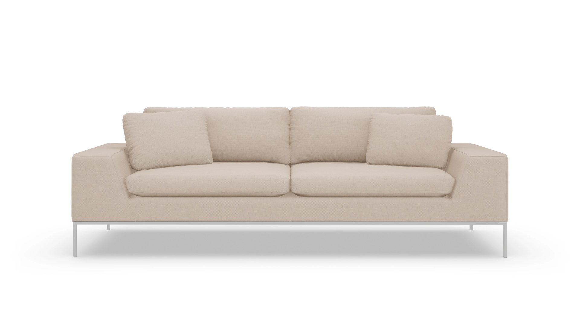 Designer-Sofa Helgesen in Stoff Ansicht des Produktes Helgesen 3-Sitzer in Stoff beige