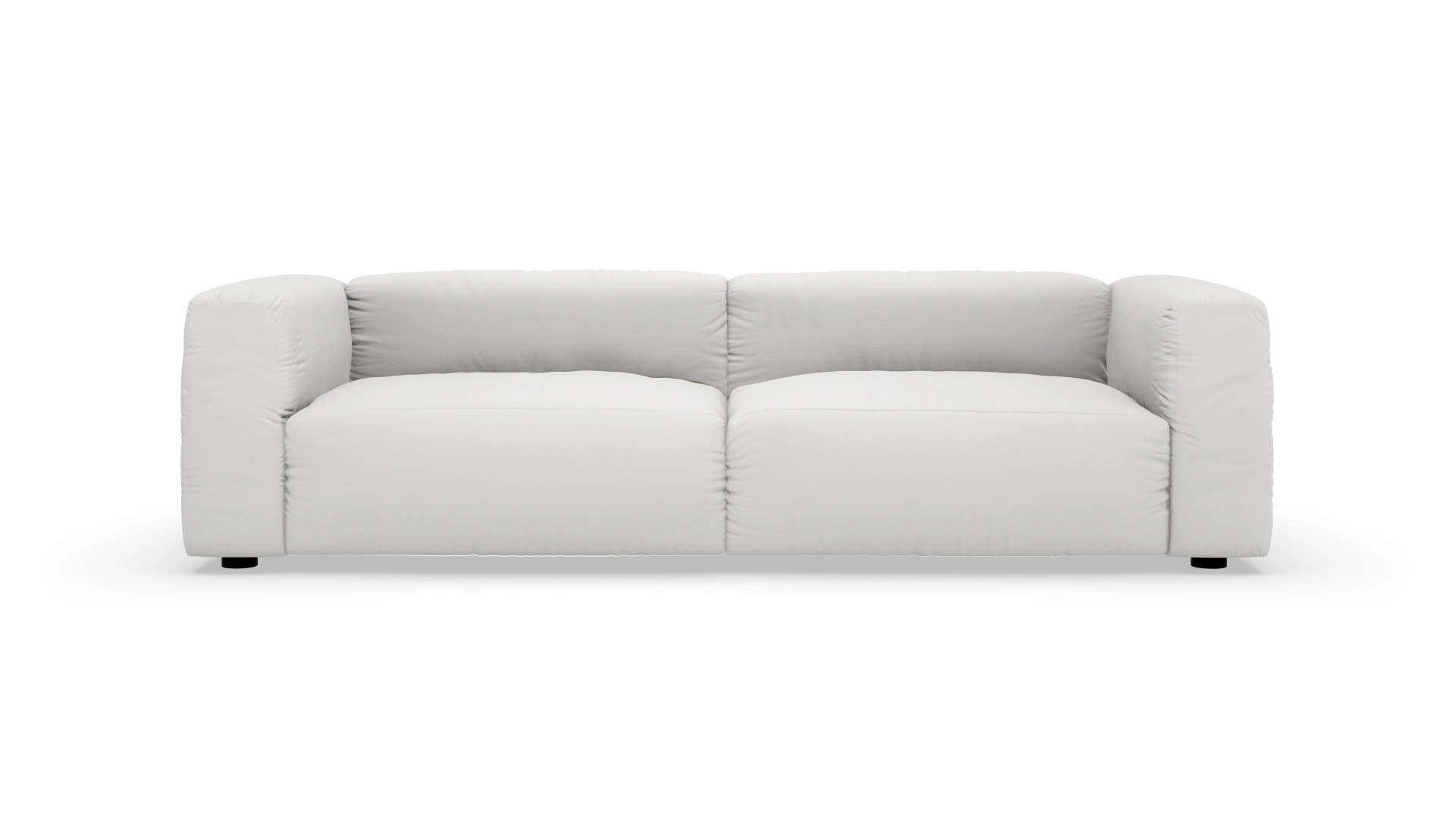 Molin Ledersofa Ansicht des Produktes Molin 3-Sitzer in Leder weiß