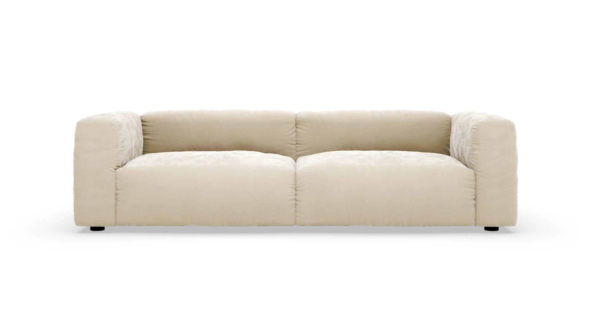 Design-Sofa Molin Ansicht des Produktes Molin 3-Sitzer in Samt weiß