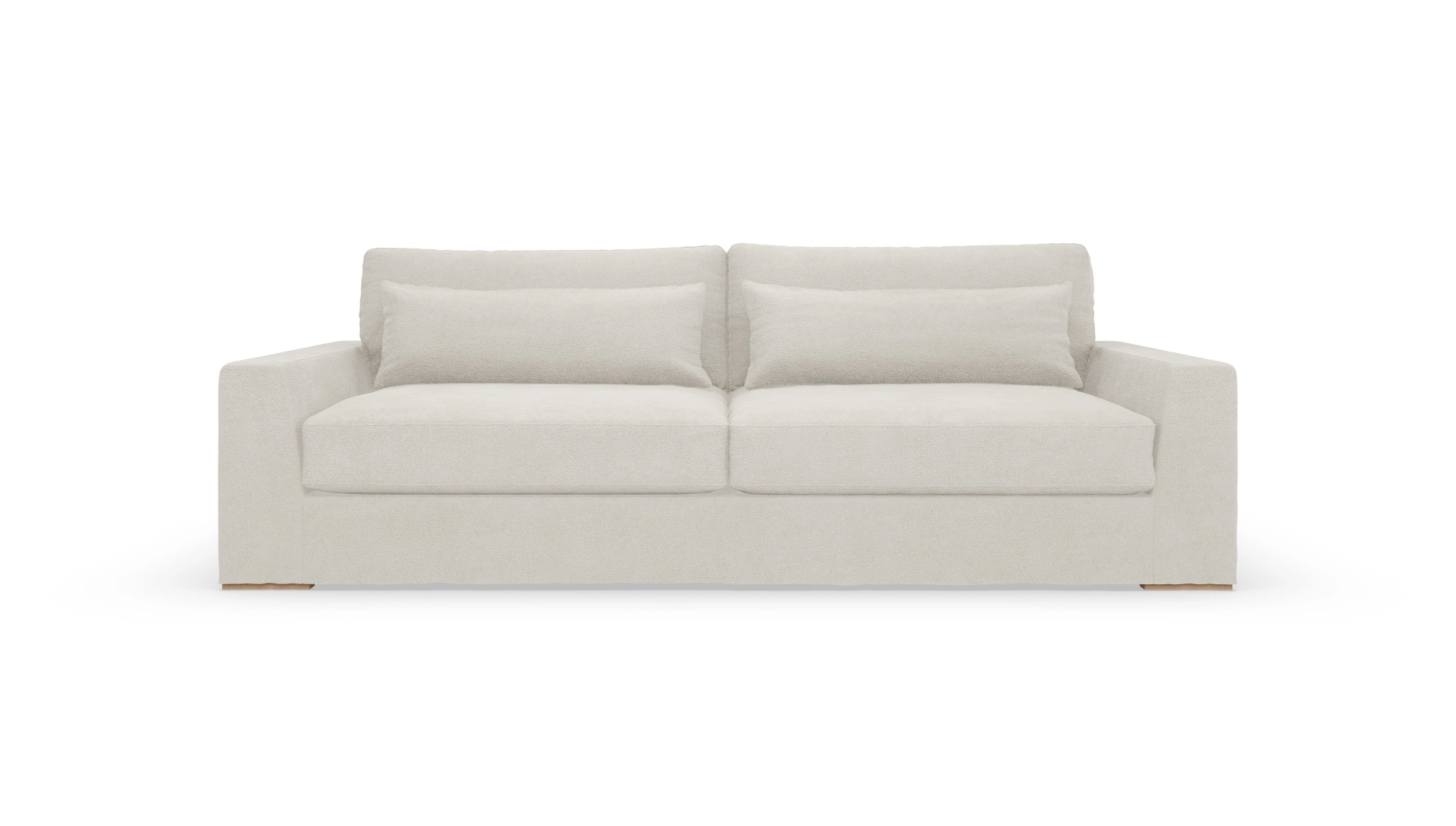 Hansen Hussen-Sofa Ansicht des Produktes Hansen 3-Sitzer in Stoff weiß