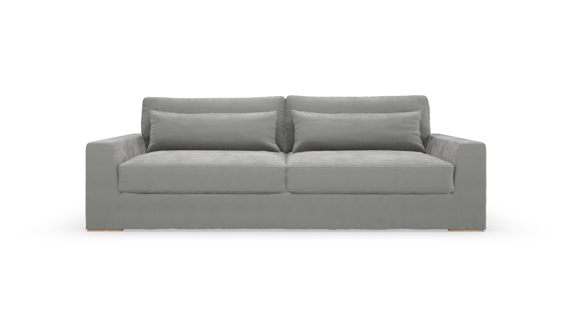 Hansen Hussen-Sofa Ansicht des Produktes Hansen 3-Sitzer in Samt grau