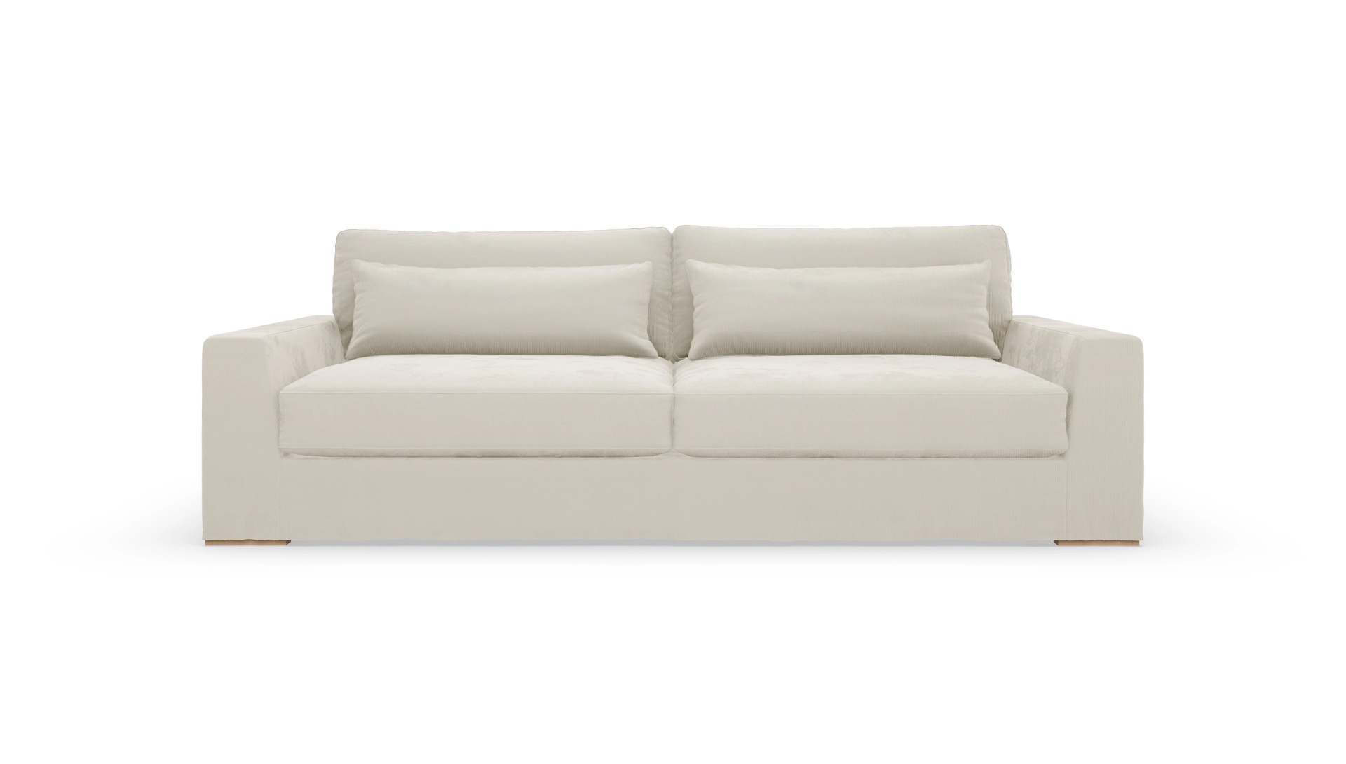 Hansen Hussen-Sofa Ansicht des Produktes Hansen 3-Sitzer in Cord weiß