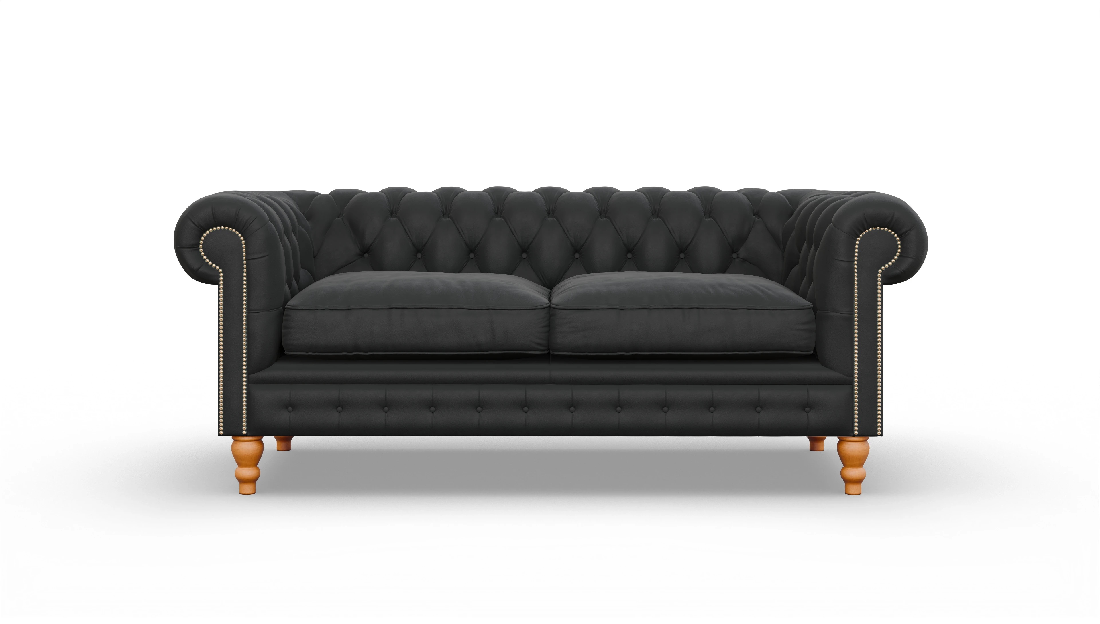 Ansicht des Produktes Russel 3-Sitzer in Leder schwarz