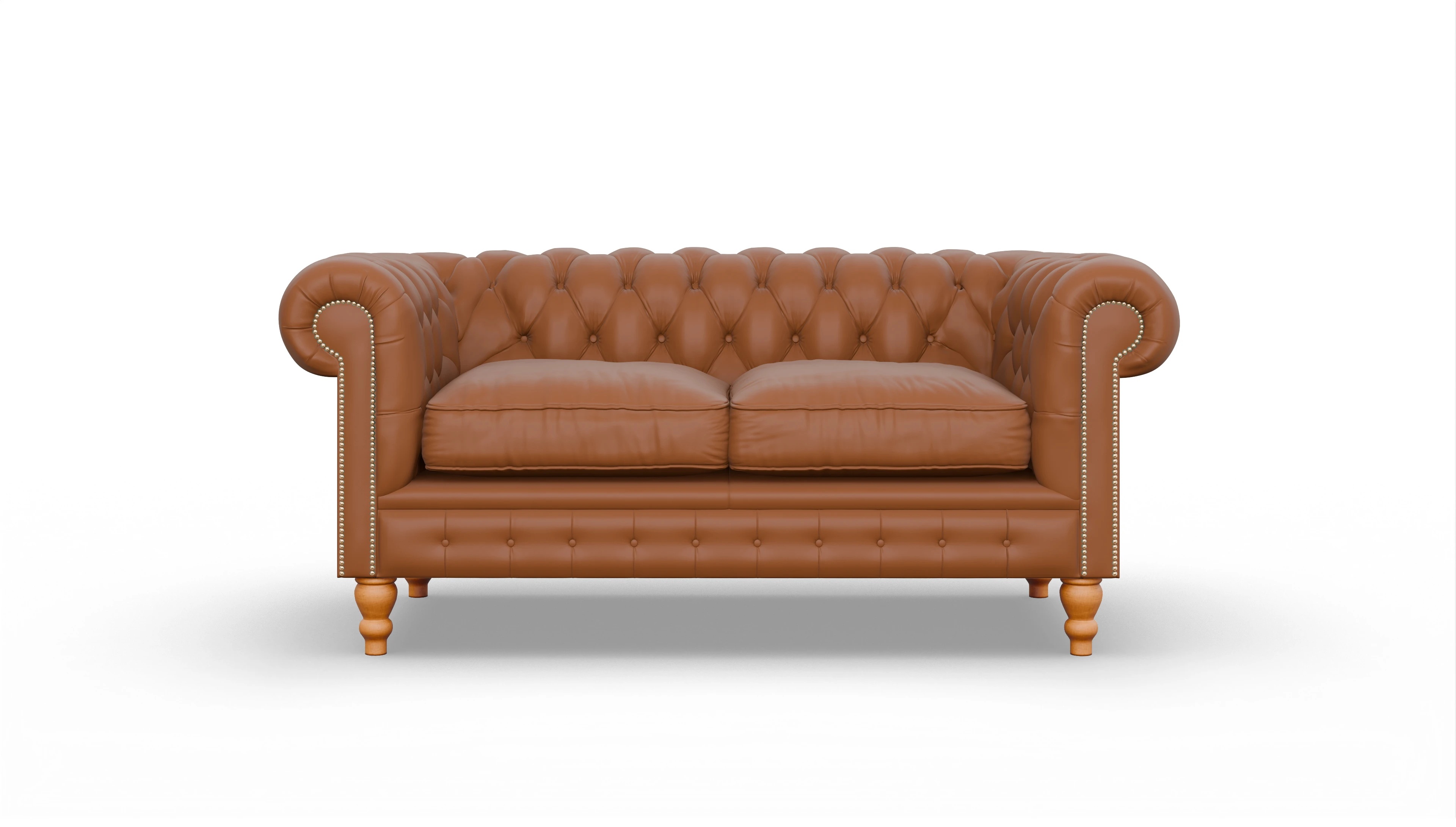 Chesterfield Sofa Russel Ansicht des Produktes Russel 2,5-Sitzer in Leder braun