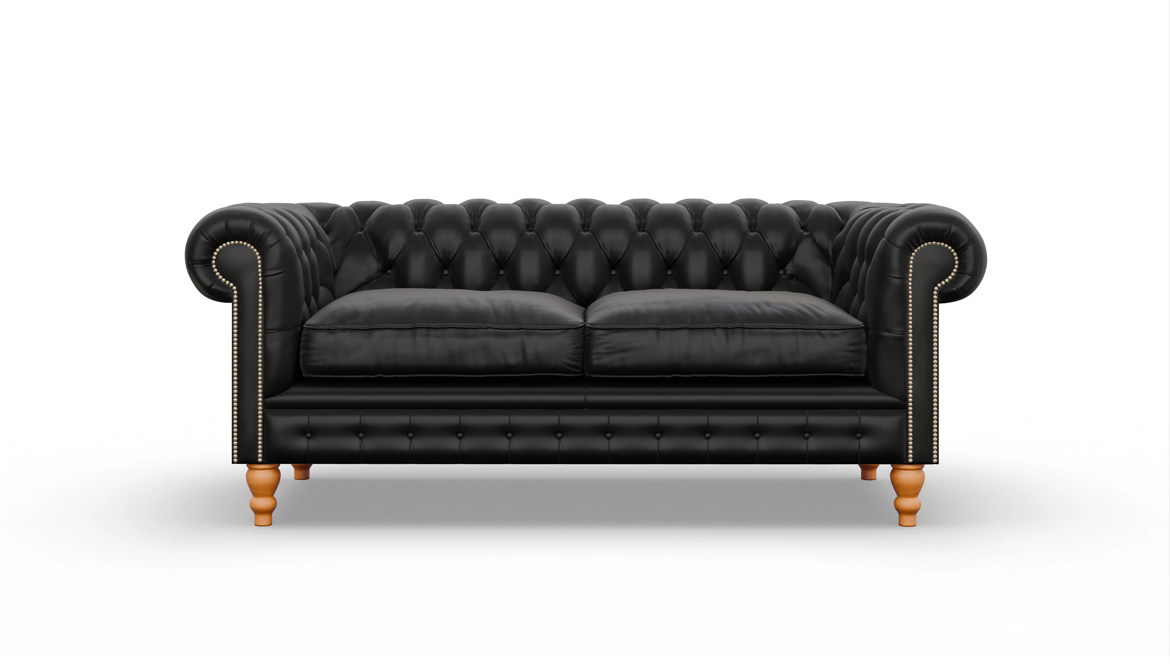 Ansicht des Produktes Russel 3-Sitzer in Leder schwarz