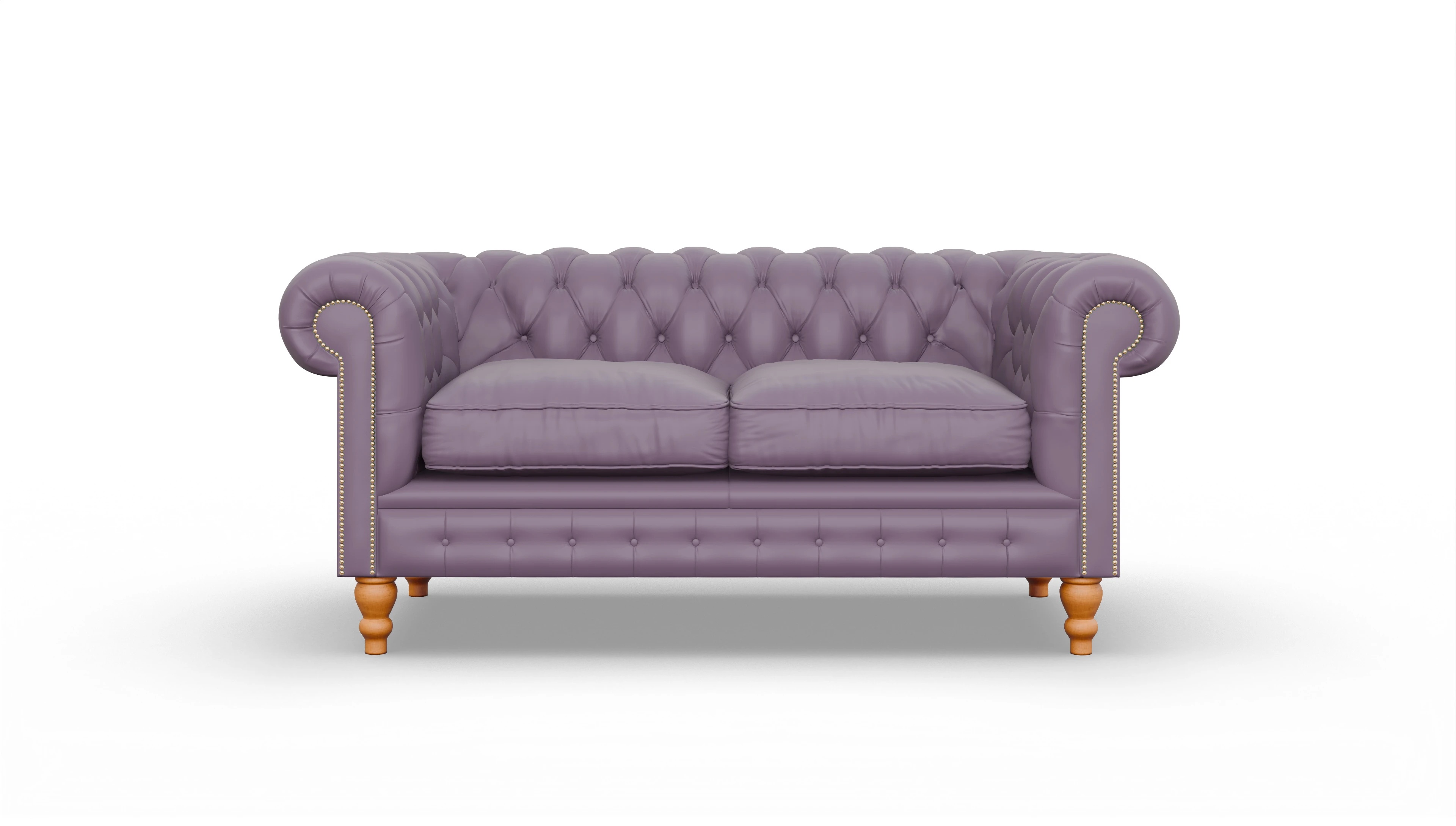 Chesterfield Sofa Russel Ansicht des Produktes Russel 2,5-Sitzer in Leder rot
