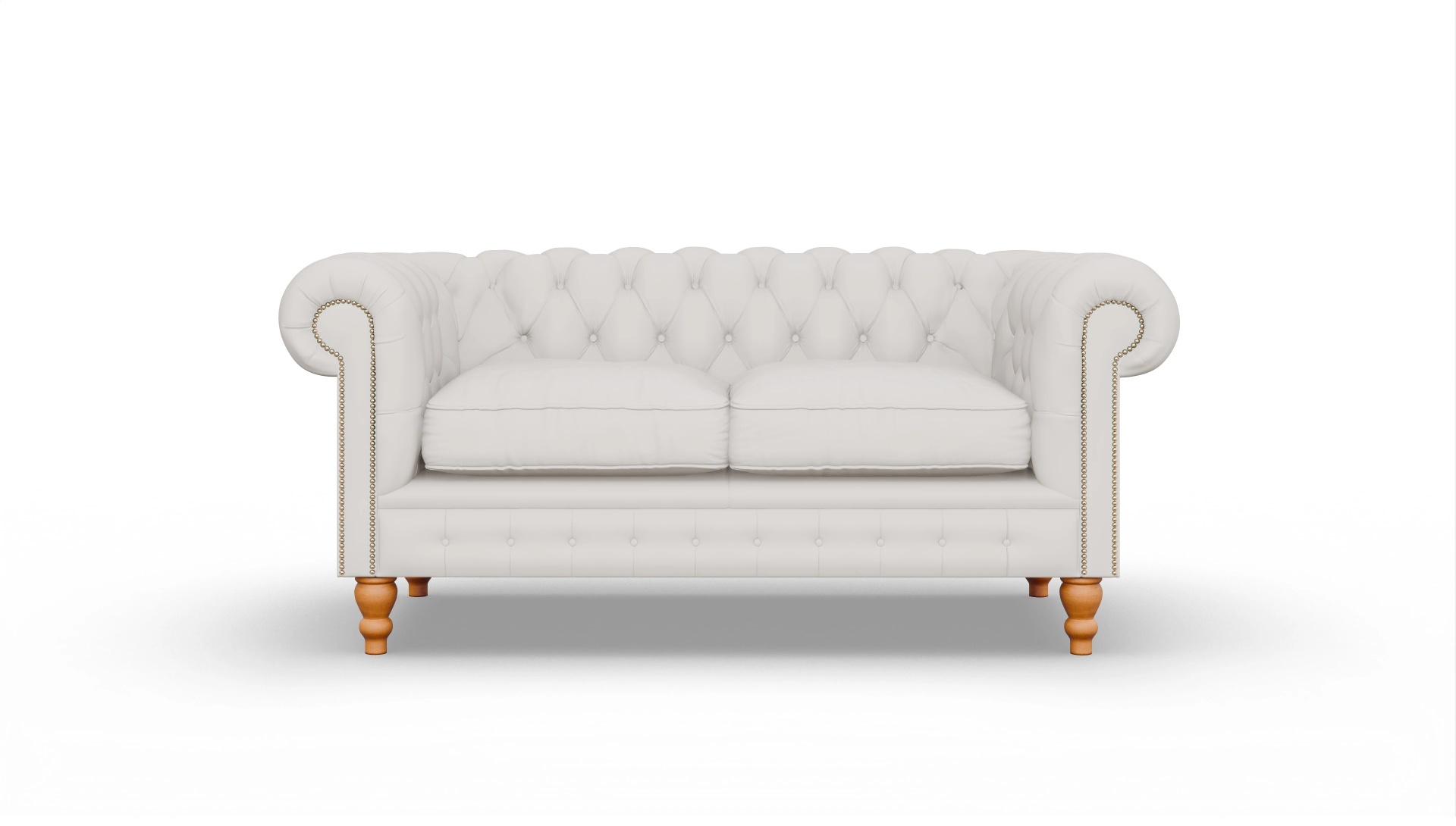 Chesterfield Sofa Russel Ansicht des Produktes Russel 2,5-Sitzer in Leder weiß
