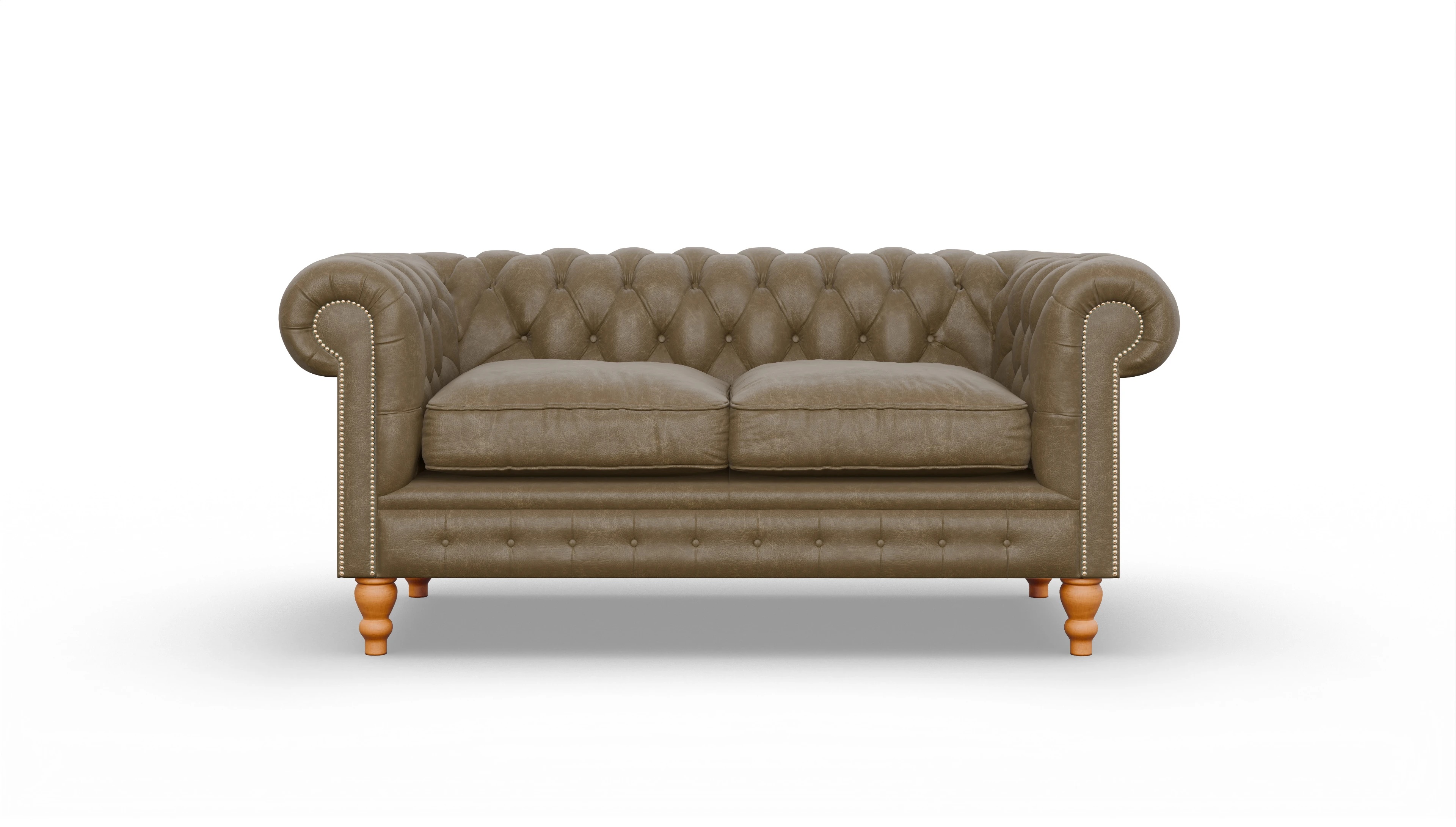 Chesterfield Sofa Russel Ansicht des Produktes Russel 2,5-Sitzer in Leder grün
