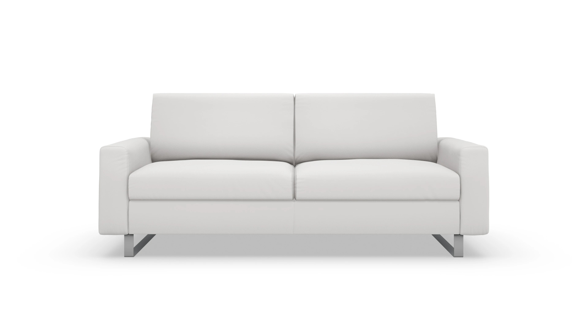Schlafsofa Fontego in Leder Ansicht des Produktes Fontego 3-Sitzer in Leder weiß