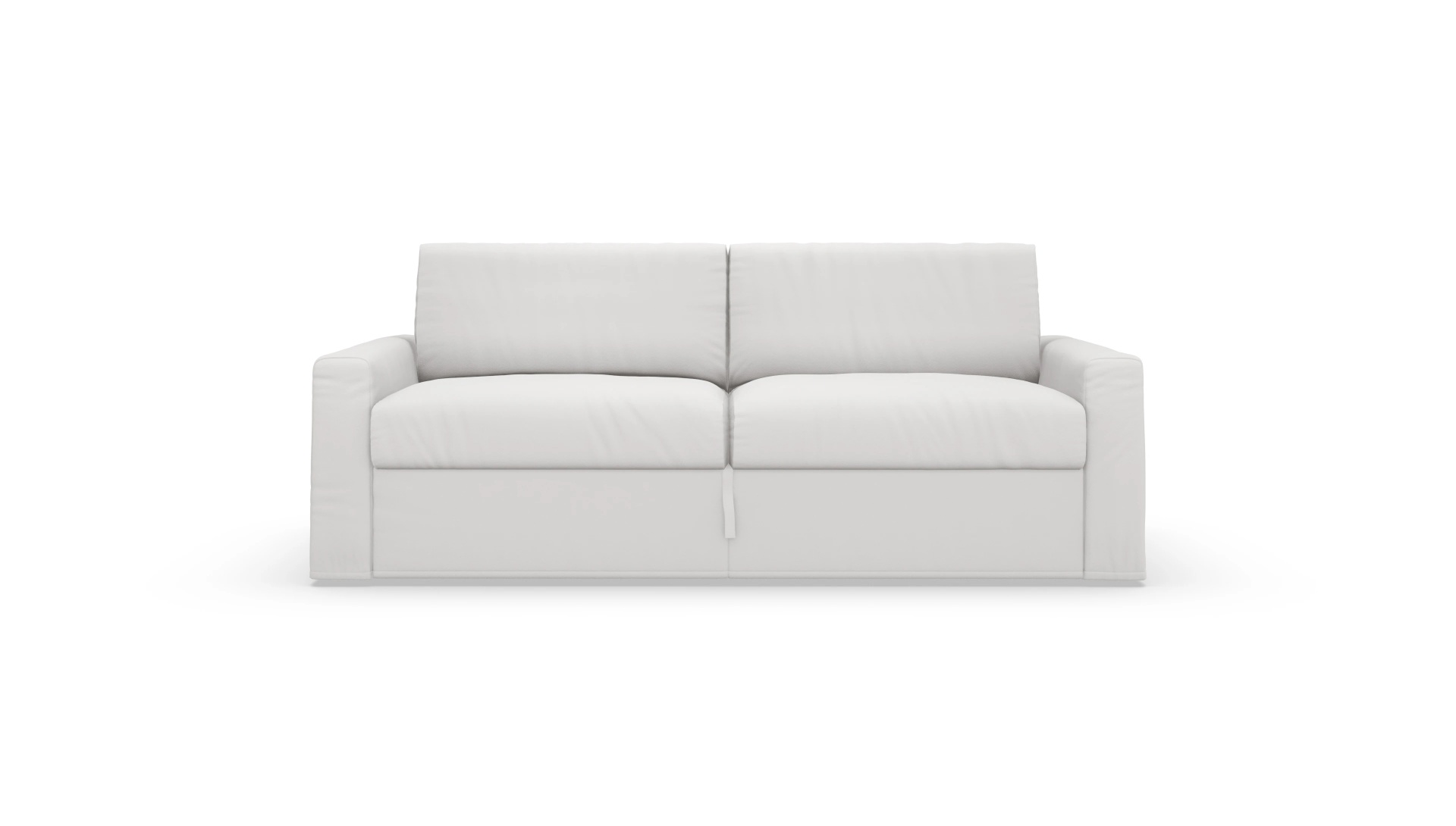 Schlafsofa Vinanti in Leder Ansicht des Produktes Vinanti 2,5-Sitzer in Leder weiß